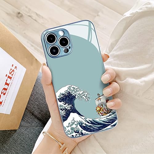 Miniatura 4 de Akatxezy Thousand Sunny and The Great Wave - Funda para teléfono con personajes de anime, a prueba de golpes y resistente al agua, diseño de manga