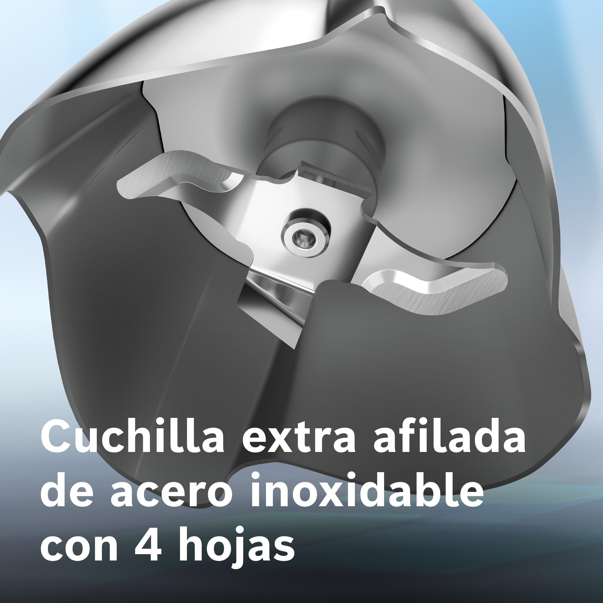 Bosch - Batidora de mano, ErgoMaster Serie 6, motor refrigerado por aire de 1000 vatios, control dinámico de velocidad, sistema de mezcla QuattroBlade, Acero inoxidable, MSM6M622