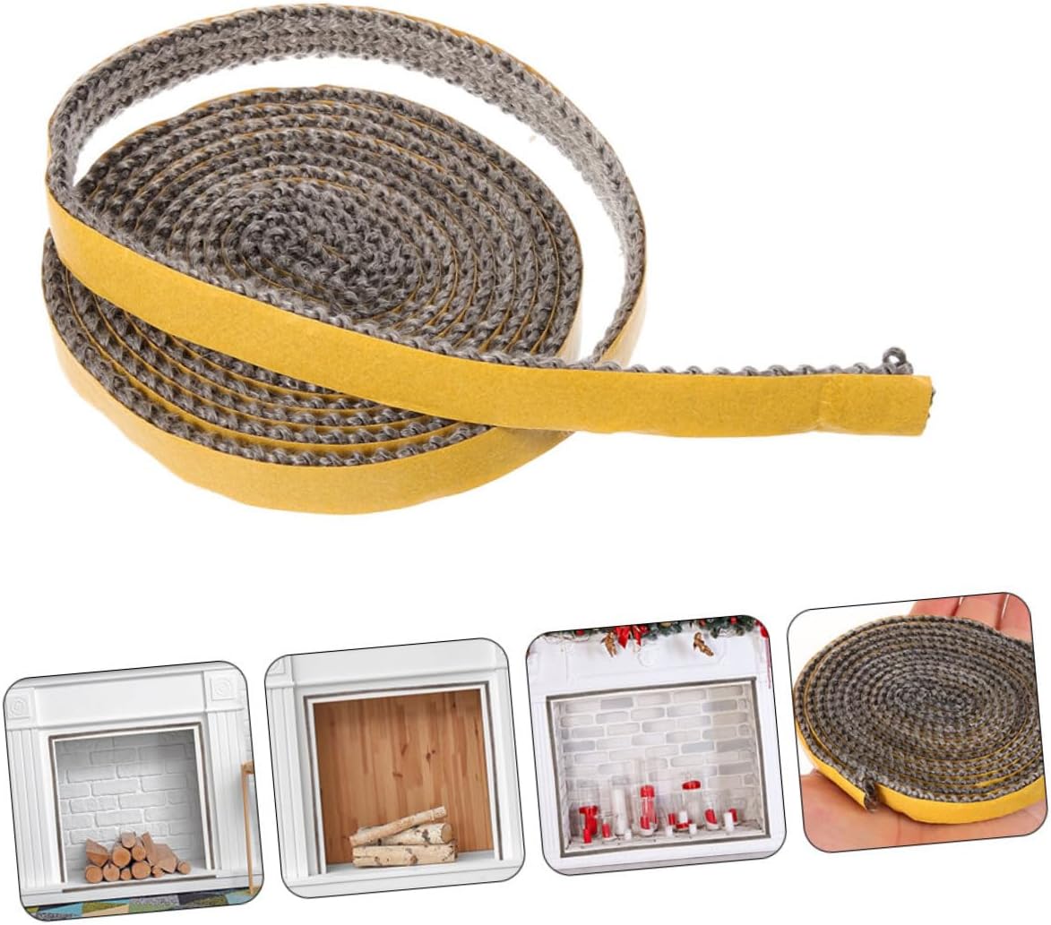 ULTECHNOVO 1Roll Self Adhesive Fiberglass Gasket Tape for Stove and Heat Resistant Seal Tape for Grill Door Replacement Easy Installation and Multi Purpose Use