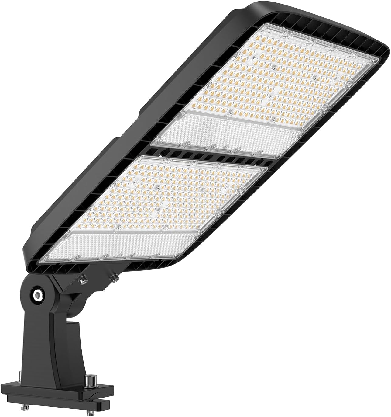 400W LED Parking Lot Light Arm Mount with Dusk to Dawn Photocell 110V/120V Pole Lights 5000K Outdoor IP65 Waterproof Commercial Street Area Lighting for Parking Lot, Roadway, Sports Field