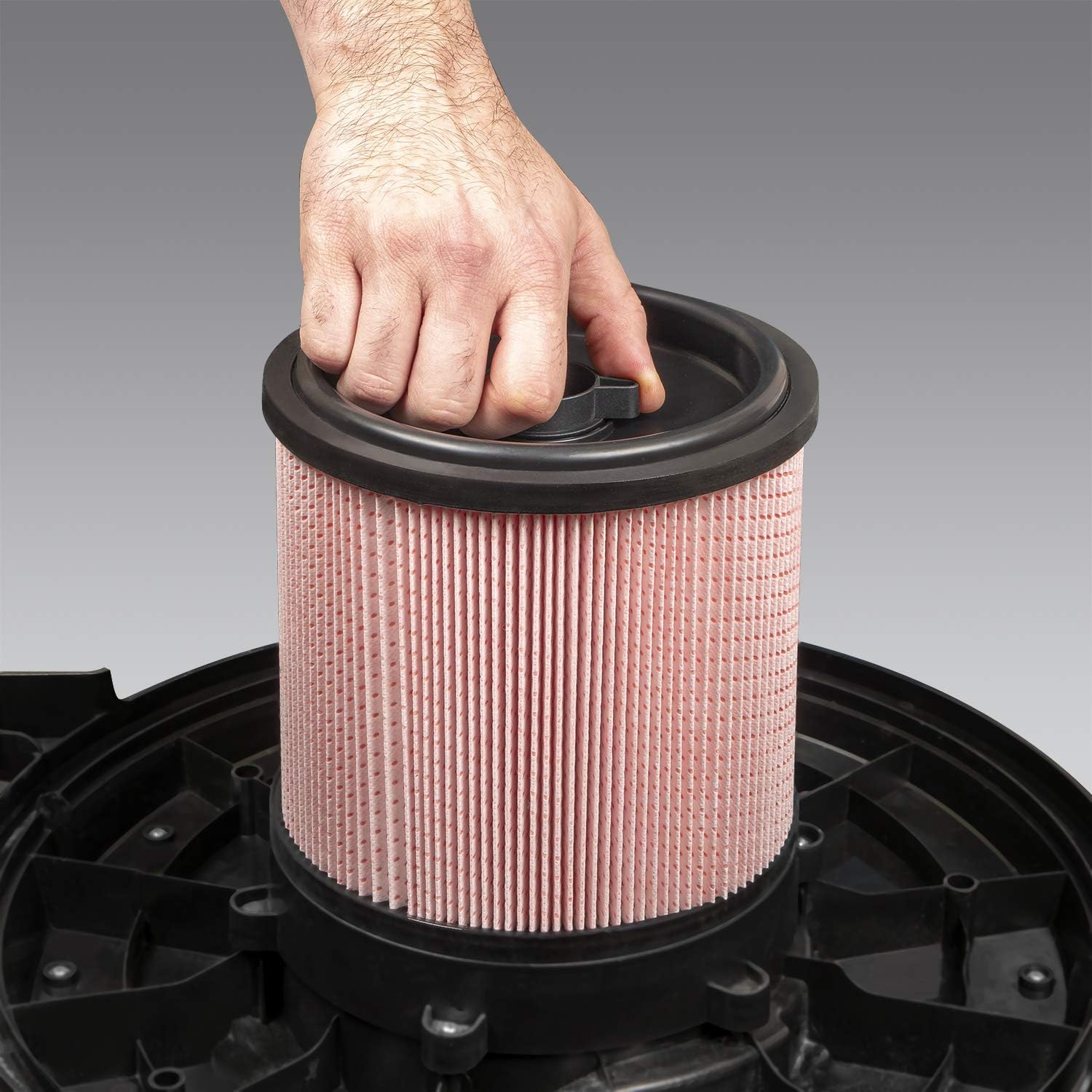 Vacmaster Fine Dust Cartridge Filter & Retainer, VCFF - Vacuum Parts And Accessories - 