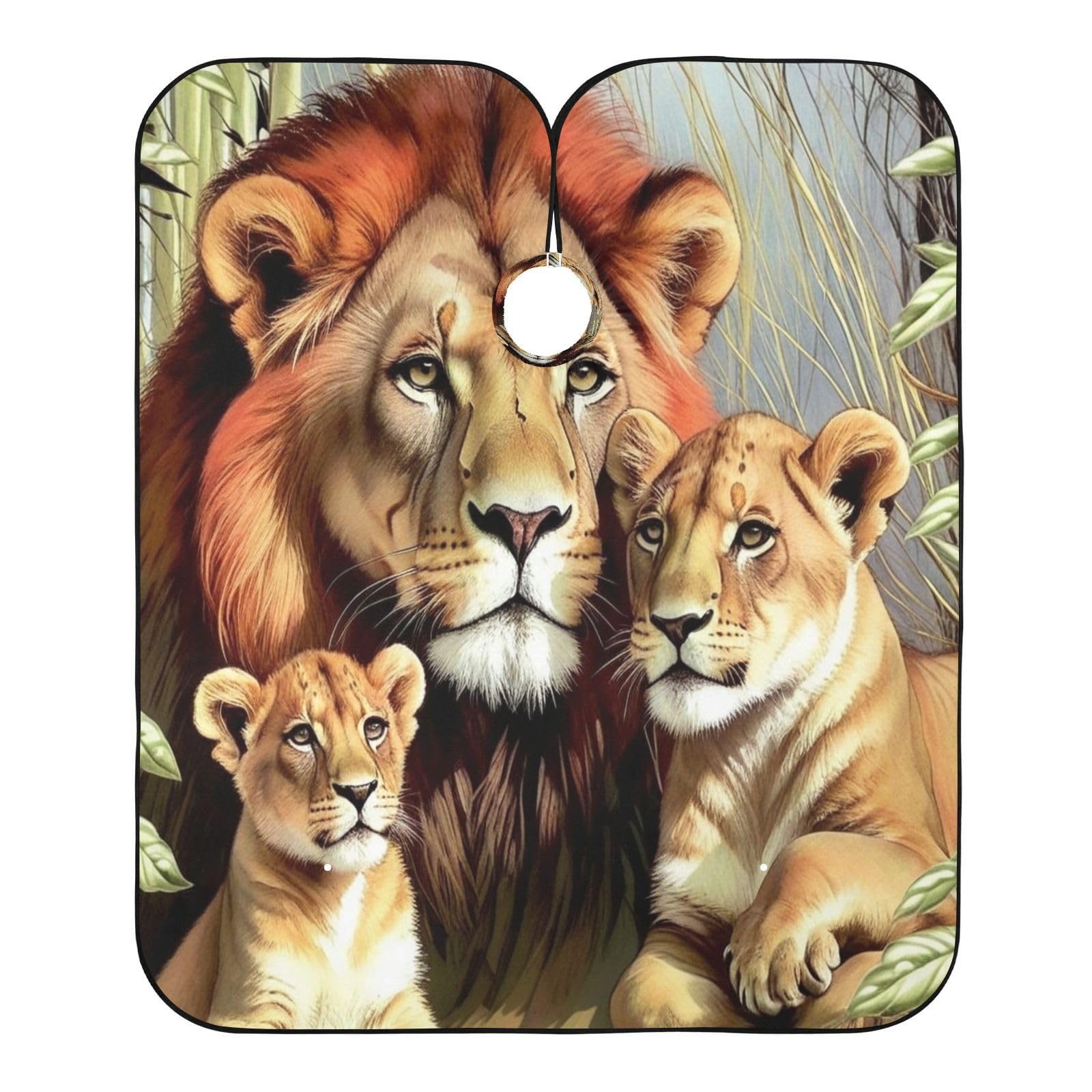 Kigai Hair Cutting Cape for Men & Women Lions Waterproof Barber Cape Professional Hairdressing Salon Styling Cape with Adjustable Closure Snap