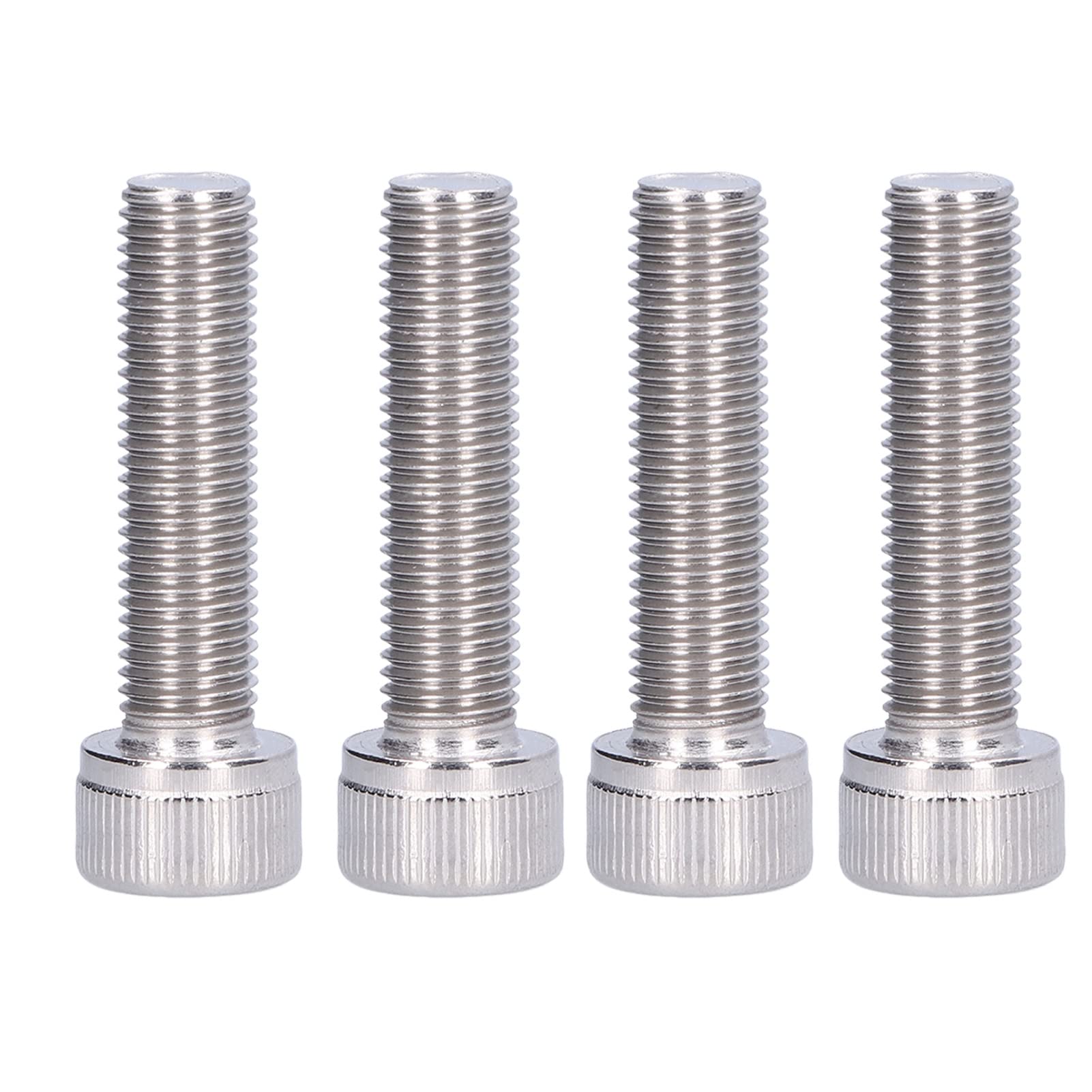 BORDSTRACT 4Pcs M10 Hex Bolt Head Socket Cap Screws, 18/8 Stainless Steel 304, Thread Pitch 1.25mm, Fine Pitch, Fastener Hardware M10 x 60 (M10*40)