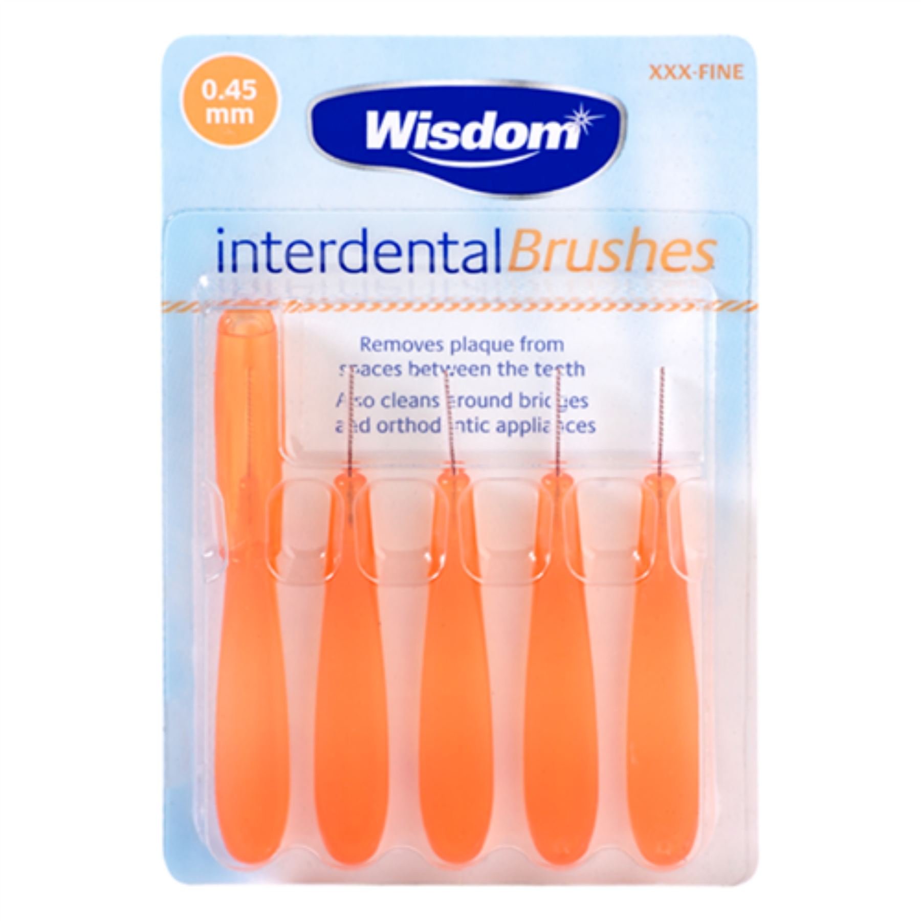 Wisdom Interdental Toothbrushes, 0.45 mm