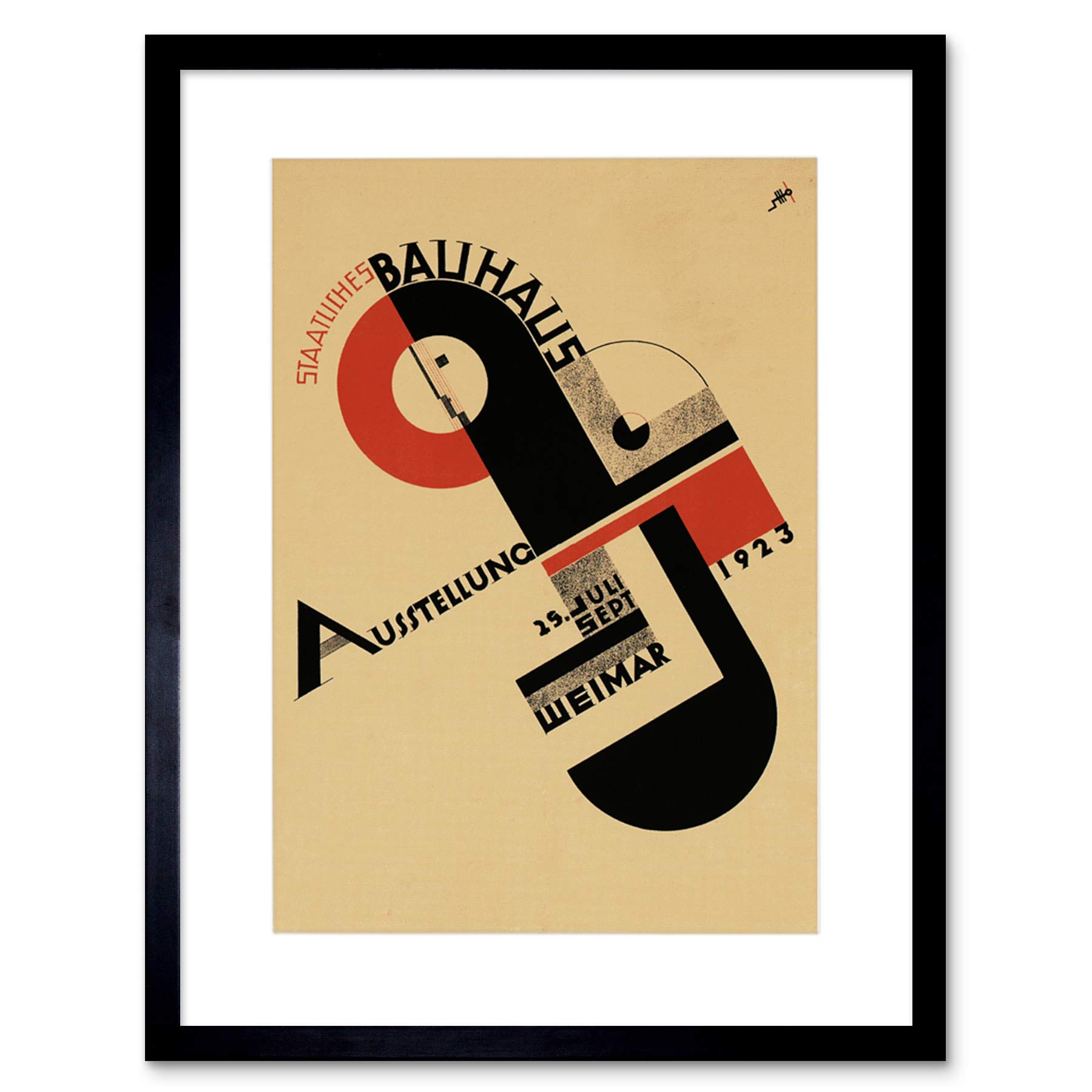 Wee Blue Coo Exhibition Bauhaus Weimar Icon Germany Vintage Retro Advert Framed Wall Art Print