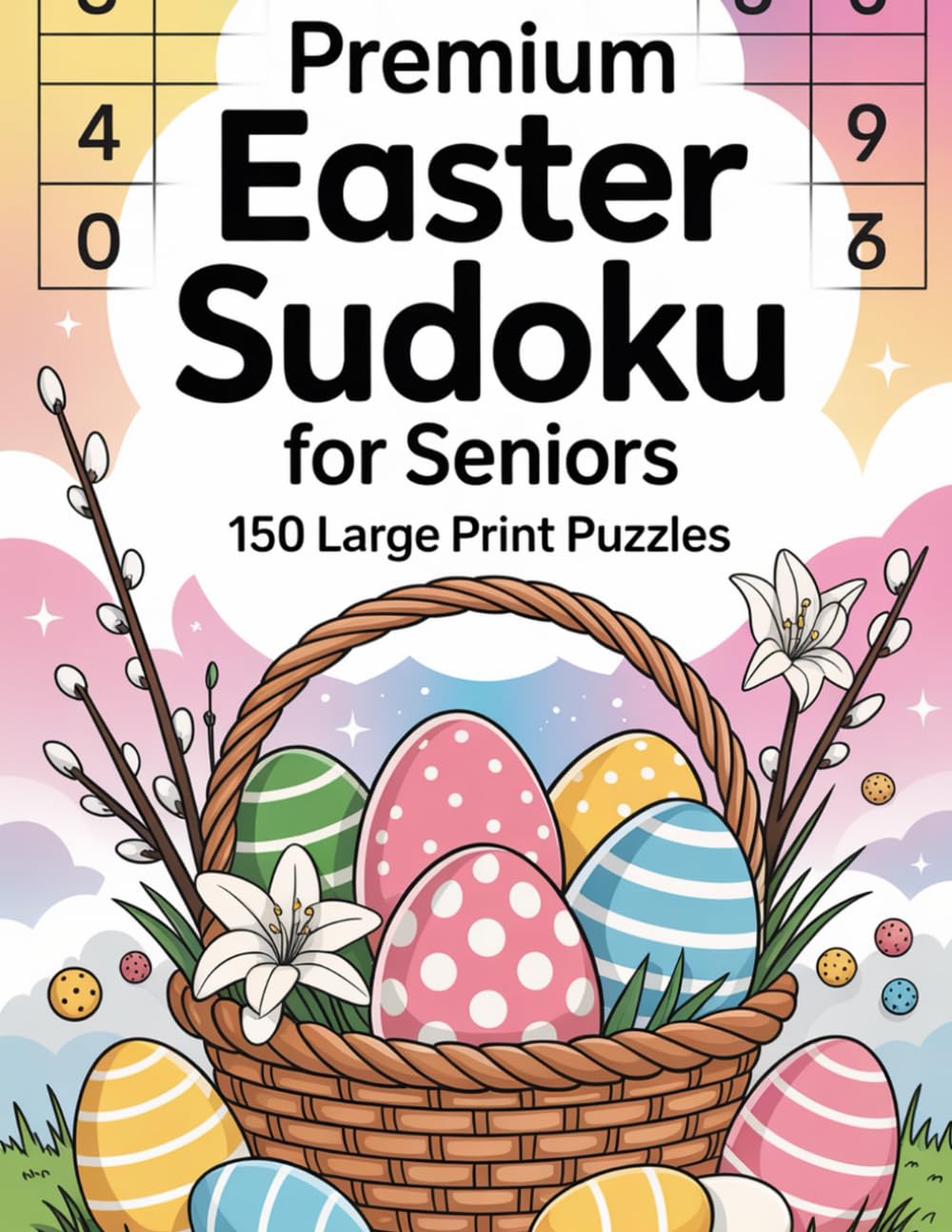 Premium Easter Sudoku for Seniors: 150 Large Print Puzzles: Easy to Read Brain Games for Memory & Focus. Steady Activity Companion for Ages 55 Plus