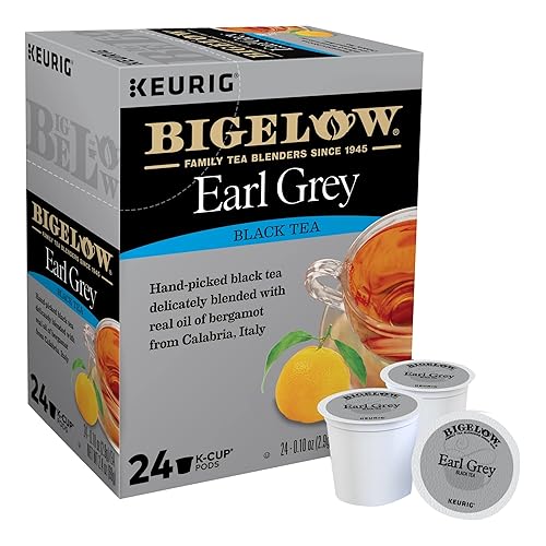 Bigelow Earl Grey Tea, paquete de porciones K-Cup de 24 unidades para cafeteras Keurig