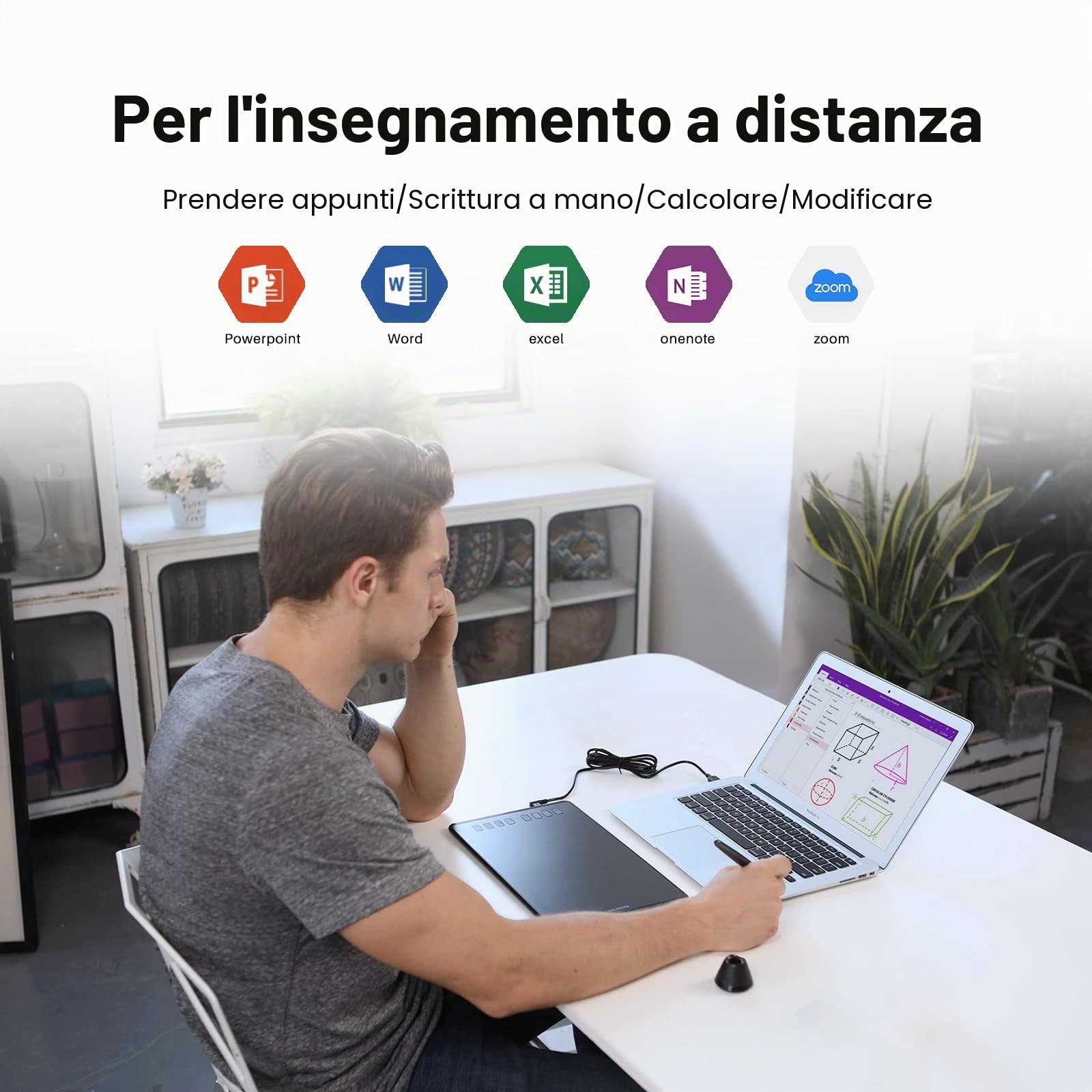 HUION H950P Tavoletta grafica senza batterie con funzione Tilt e 8192 livelli di sensibilità alla pressione della penna