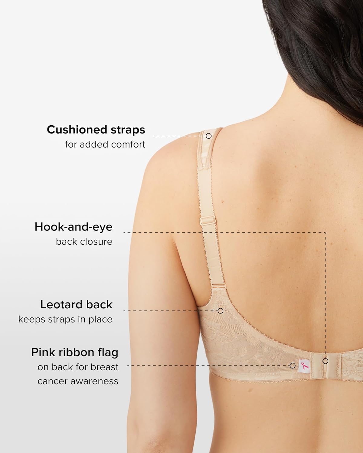 Wacoal Women's Awareness Unlined Underwire Full Coverage Bra, 85567 - Image 4