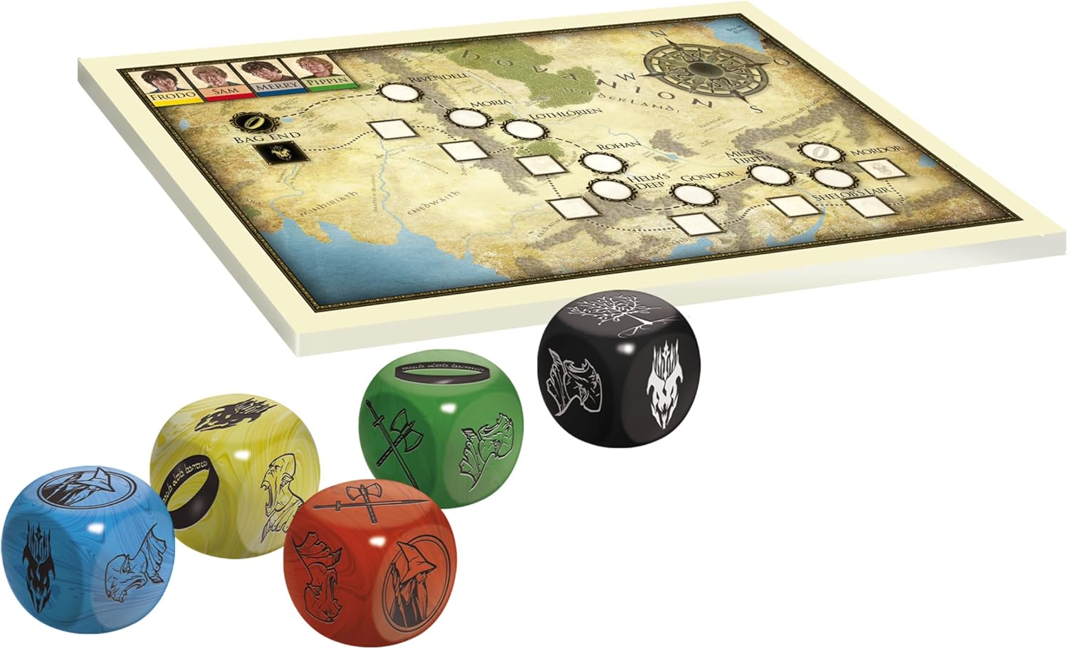 Ultra Pro Lord of The Rings: Journey to Mordor Dice Game - Great for Friends and Family Gatherings , Embark on a New Journey to Destroy The one Ring in Mount Doom