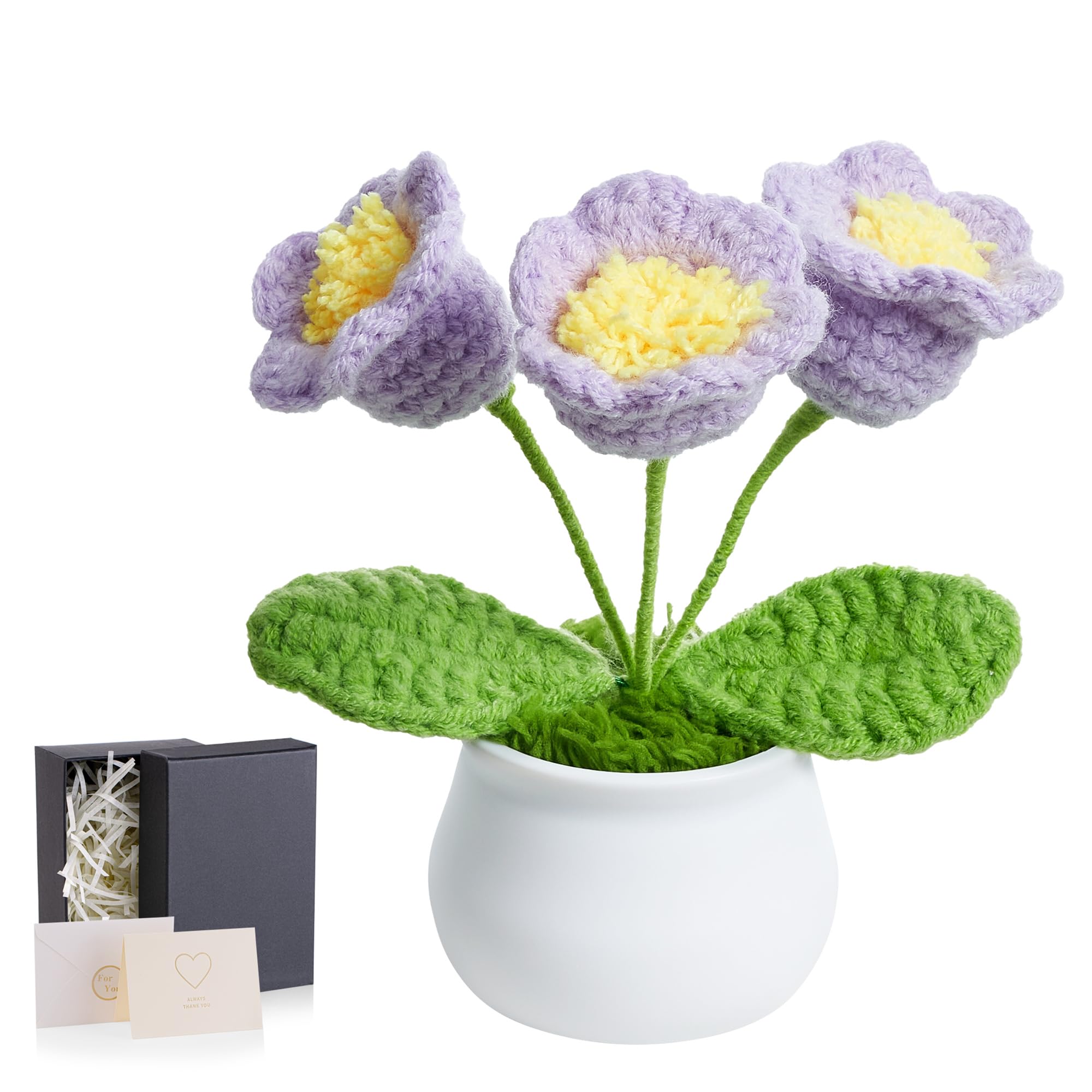 GUJOXILA Geschenke für Frauen Gehäkelte Blume Deko Maiglöckc