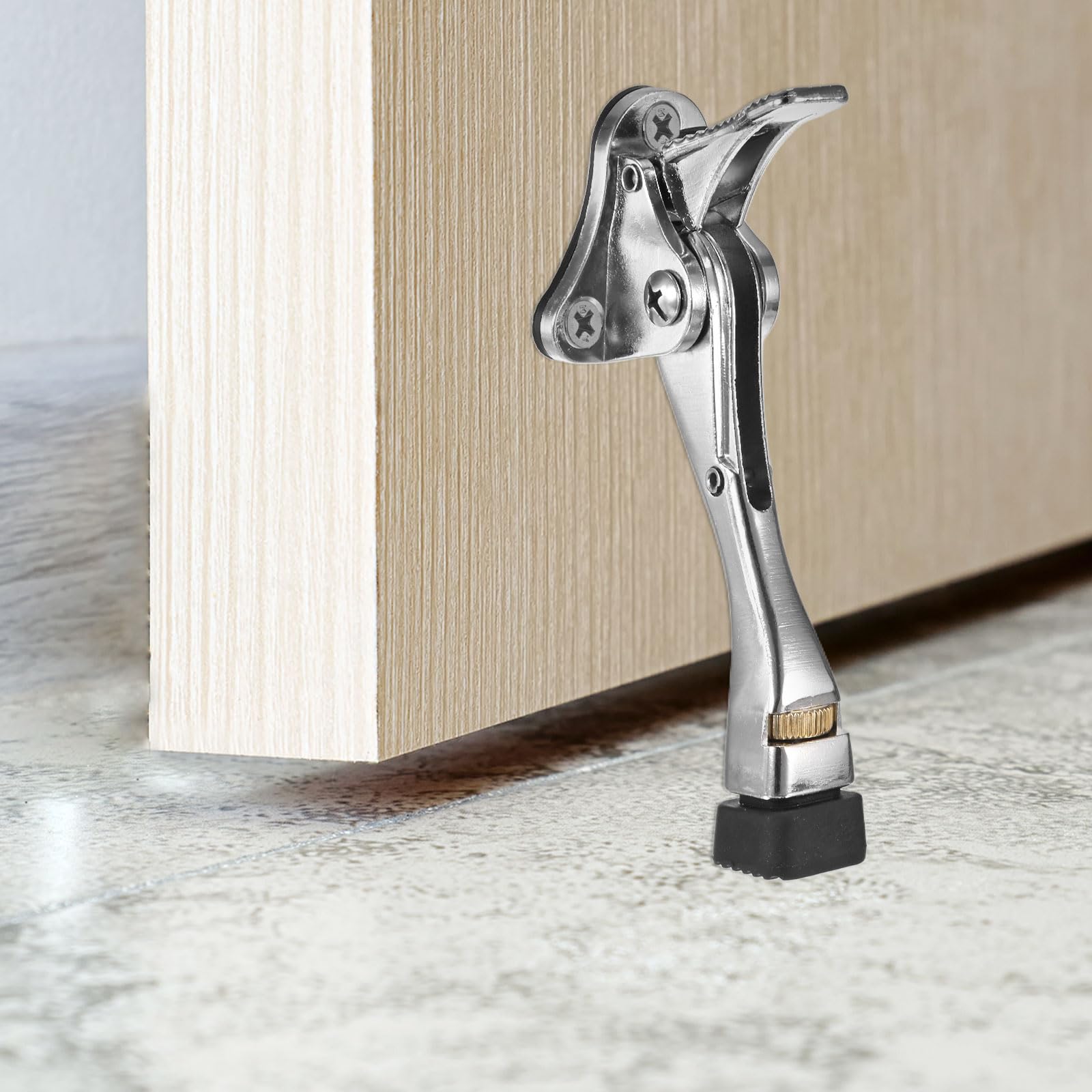 Butée de porte alliage d'aluminium 10,2 cm réglable lot de 2 pour salle de bain et salon