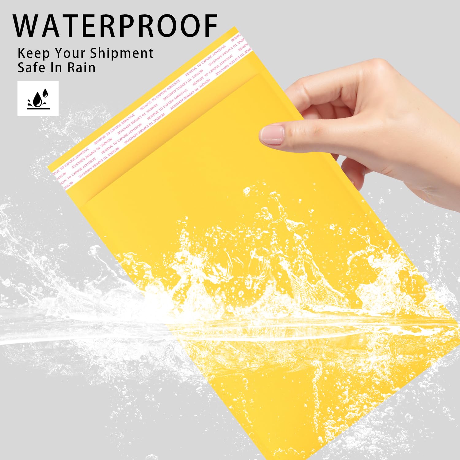 LULUPACK Sobres de burbujas de papel kraft amarillo de 10.5 x 15 pulgadas, bolsa de burbujas grande, sobres acolchados ligeros, sobres de correo autoadhesivos, paquete de 50 unidades