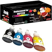 Compatible for Brother DCPT220 Ink Refill Work for Brother DCP-T226 DCP-T300 DCP-T310 DCP-T420W Printers, with Chip, High Yield 5000 Pages, Clear Printing 1 Set