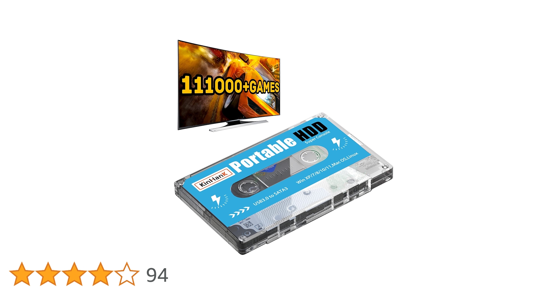 Kinhank , Launchbox エミュレータ 外付けHDD 500gb Kinhank , Launchbox エミュレータ 外付けHDD 500gb 500GB Hard