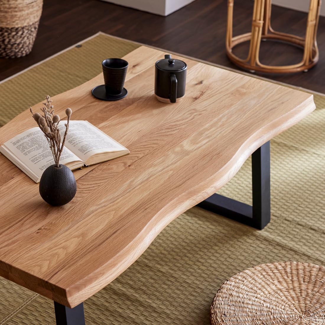 BLACK OAK センターテーブル リビングテーブル 黒 ブラック Amazon.co