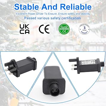 12V 6W String Lights Indoor-Outdoor Power Adapter for CZJUTAI JT-DC12V6W /4.5W /3.6W-IP20 Christmas Lighting [U360]
