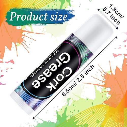 Miniatura 2 de Tondiamo 6 piezas de grasa de corcho para clarinete flauta grasa lubricante tubo de limpieza y cuidado producto instrumentos de viento de madera