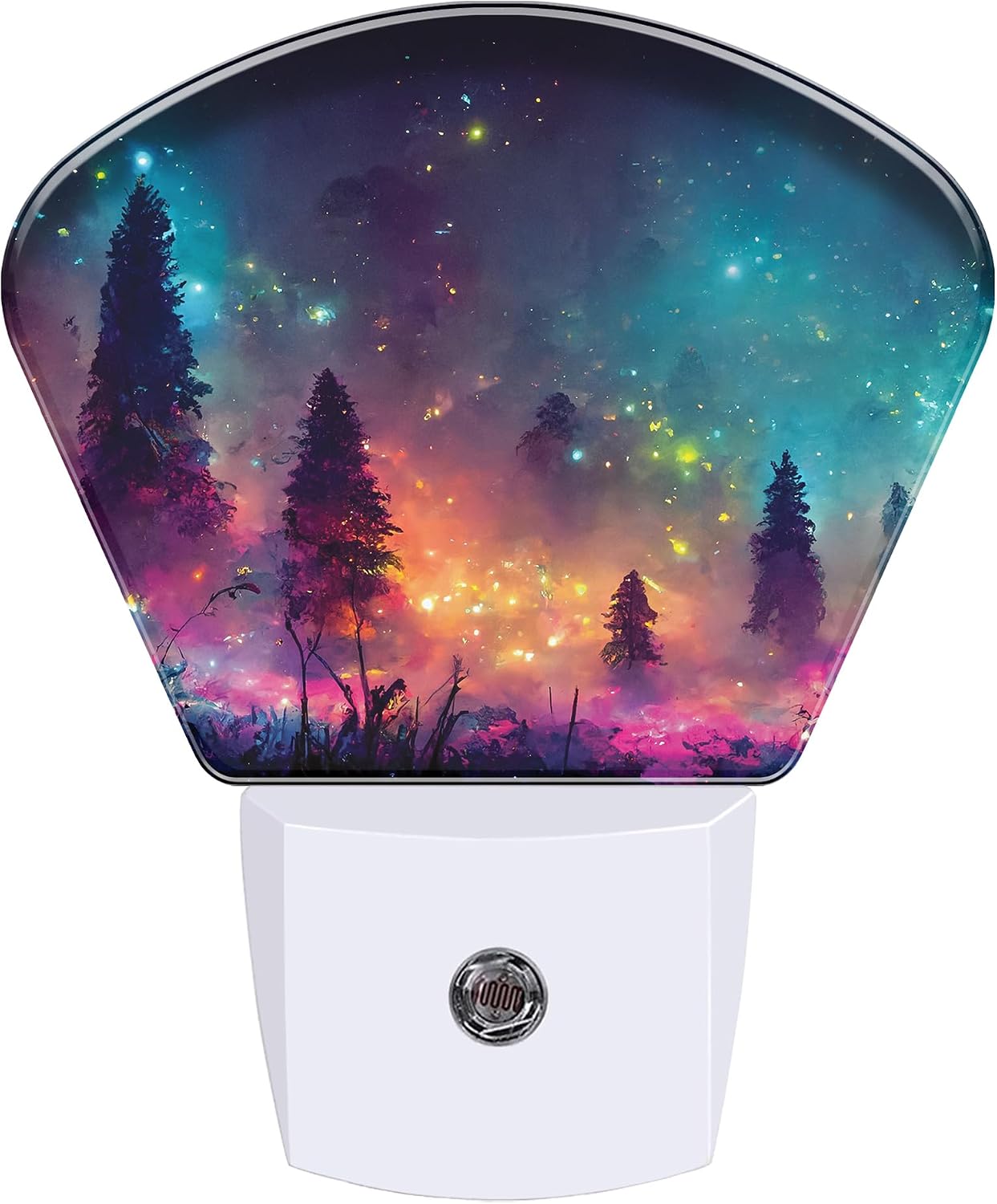 Night Light Fantastic Forest Landscape Plug-in LED Dusk-to-Dawn Sensor Soft Night Lamp,Suitable for Home Bedroom Bathroom Hallway Stairs
