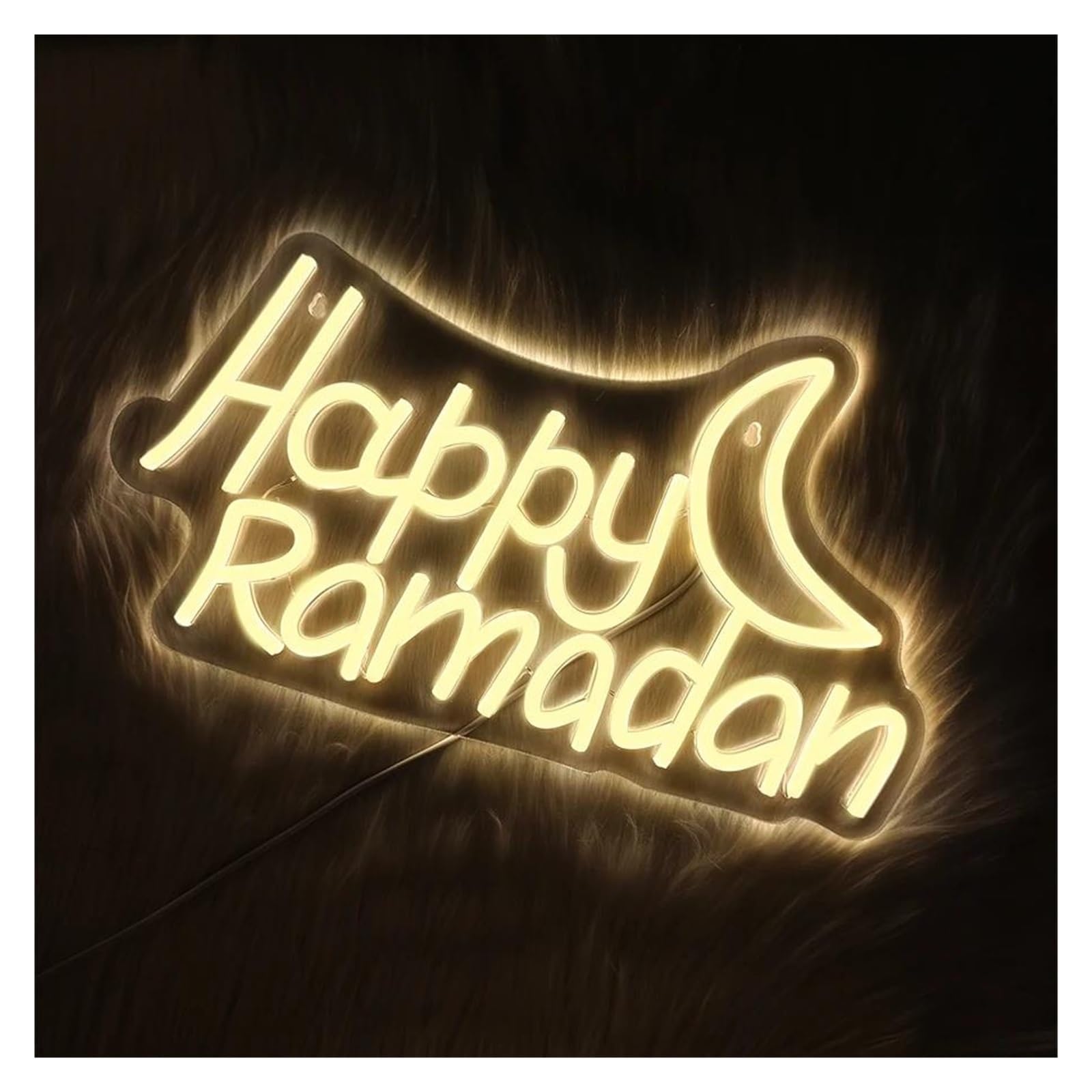 Luci al Neon Da Parete Insegna Al Neon A Dimmerabile Happy Ramadan Per Camera Da Letto, Casa, Festa Di Ramadan Eid, Decorazione Da Parete, 38cmx21.5cm