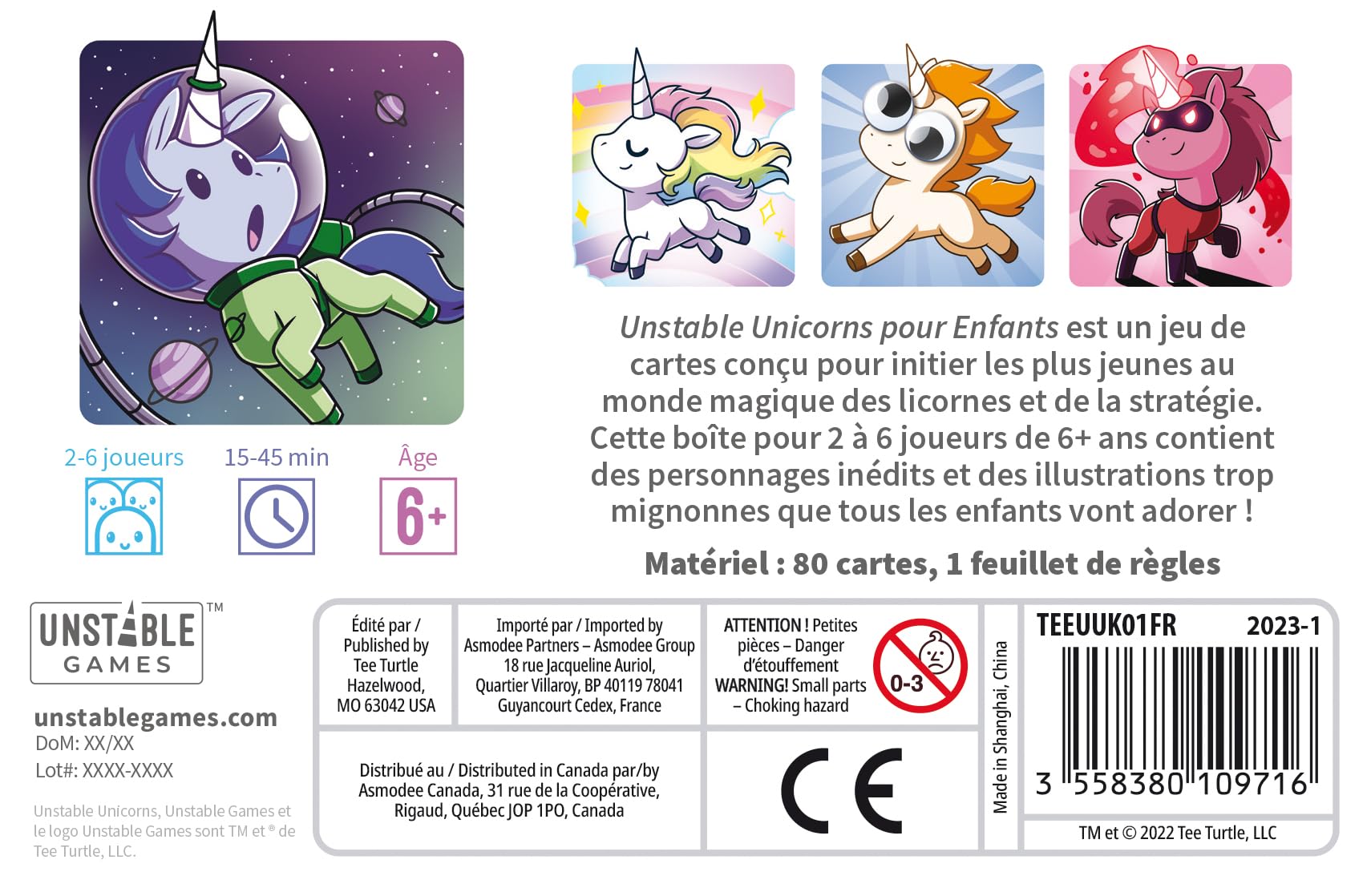 Asmodee Unstable Unicorns NSFW Gioco Di Carte | Versione Italiana Per Adulti 18+ | 2-8 Giocatori - 2