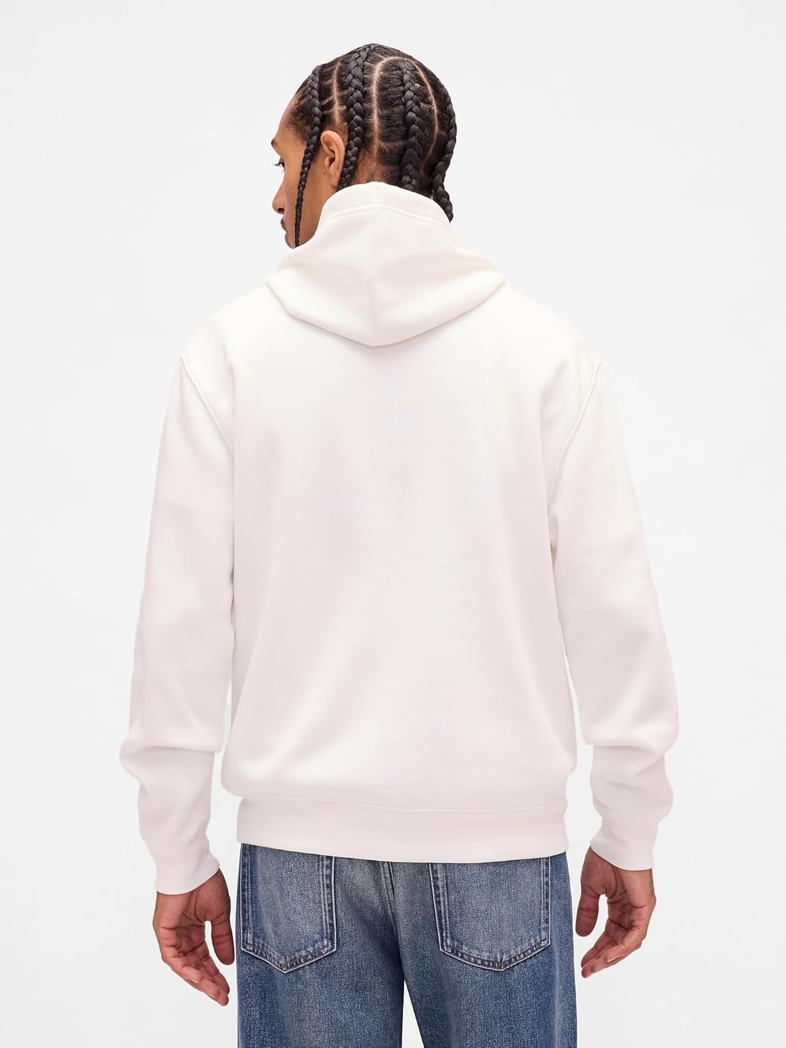 GAP Mens Mini Logo Relaxed Pullover Hoodie New Off White V2 S - Image 2