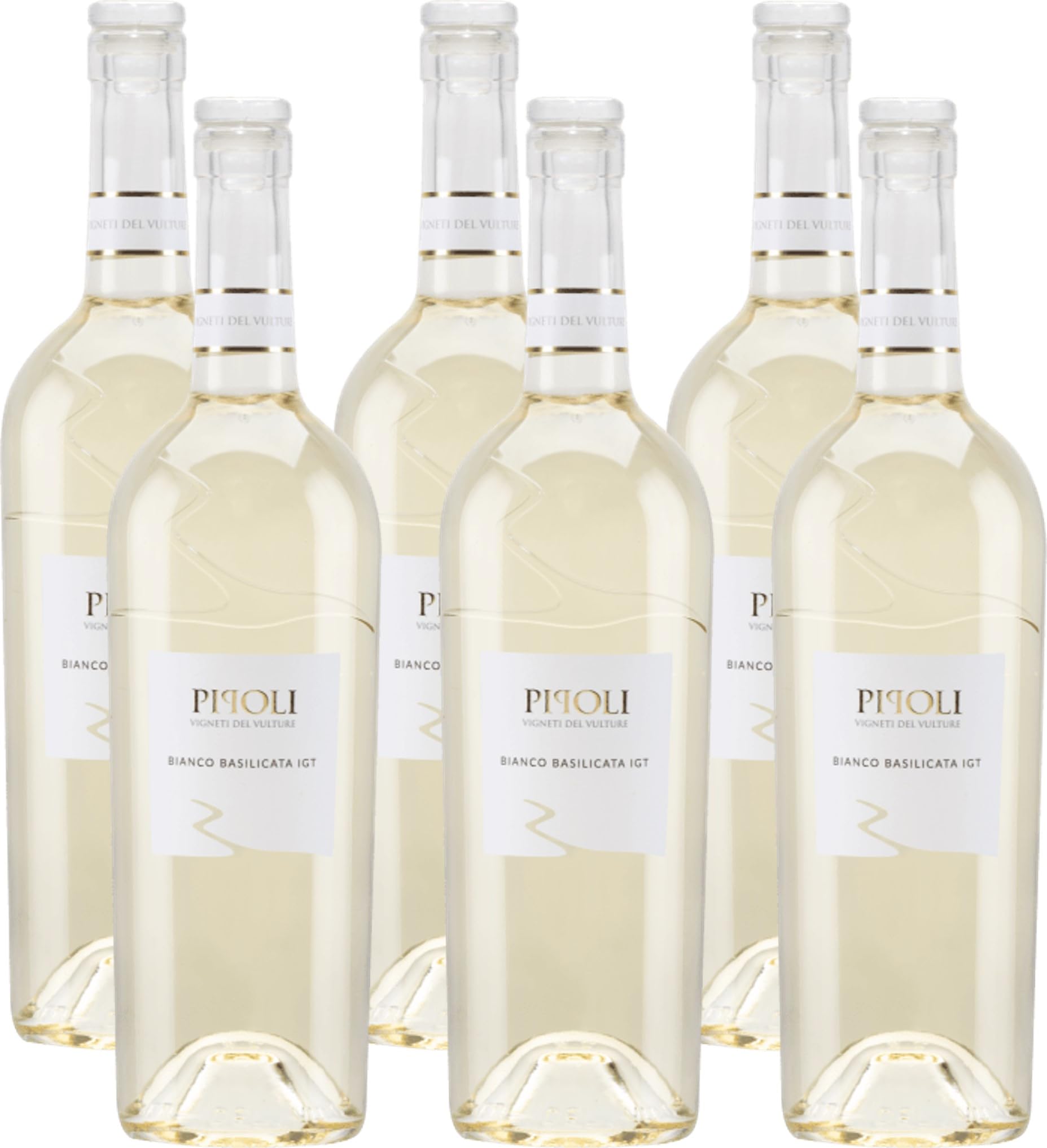 Pipoli Bianco Basilicata IGP – Edler Weißwein aus Italien - Rebsorten Greco & Fiano – Fruchtig & Frisch (6x 0,75l)