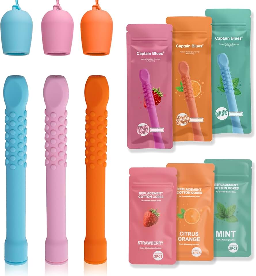 Chewable silicone aroma sticks