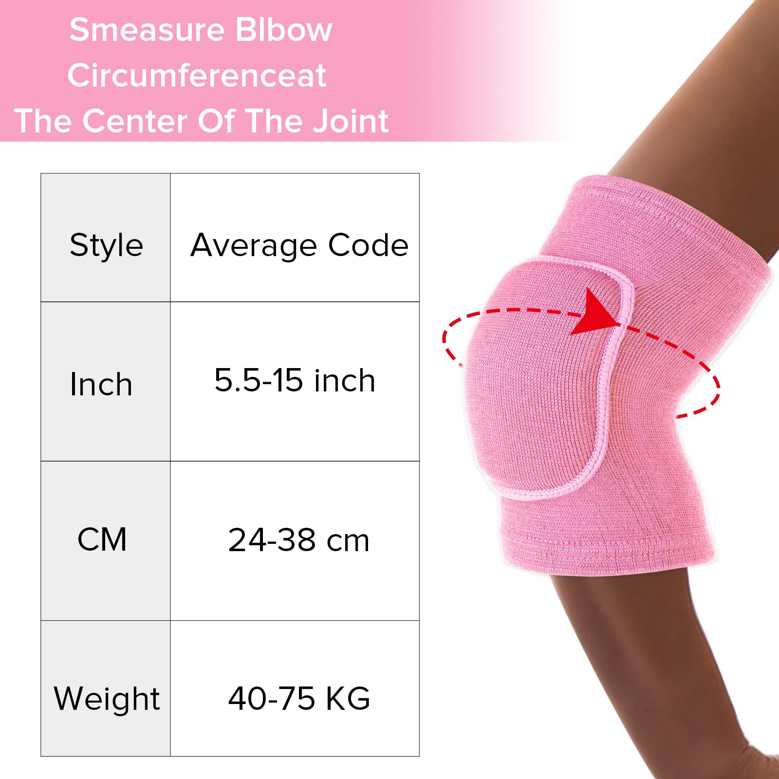 WLLHYF Coppia di gomitiere con imbottitura in spugna spessa, traspirante, fascia per gomito, supporto per braccio, fitness, tendinite, cinghia di supporto per bambini, ragazze, ragazzi, adolescenti,