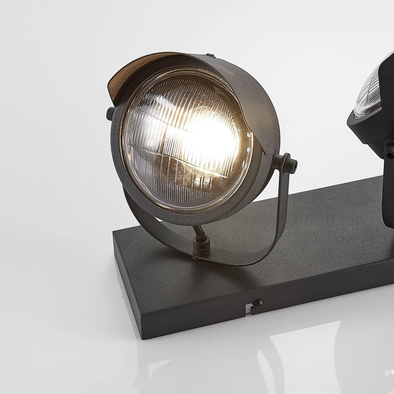 Lindby Strahler Henega (Vintage, Industriell) in Schwarz aus Metall (3 flammig GU10) - Deckenlampe Deckenleuchte Lampe Spot Wohnzimmerleuchte