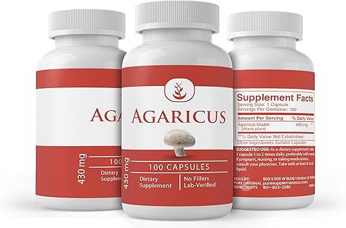 Miniatura 4 de Pure Original Ingredients Agaricus, (100 cápsulas) siempre puro, sin aditivos ni rellenos, verificado por laboratorio