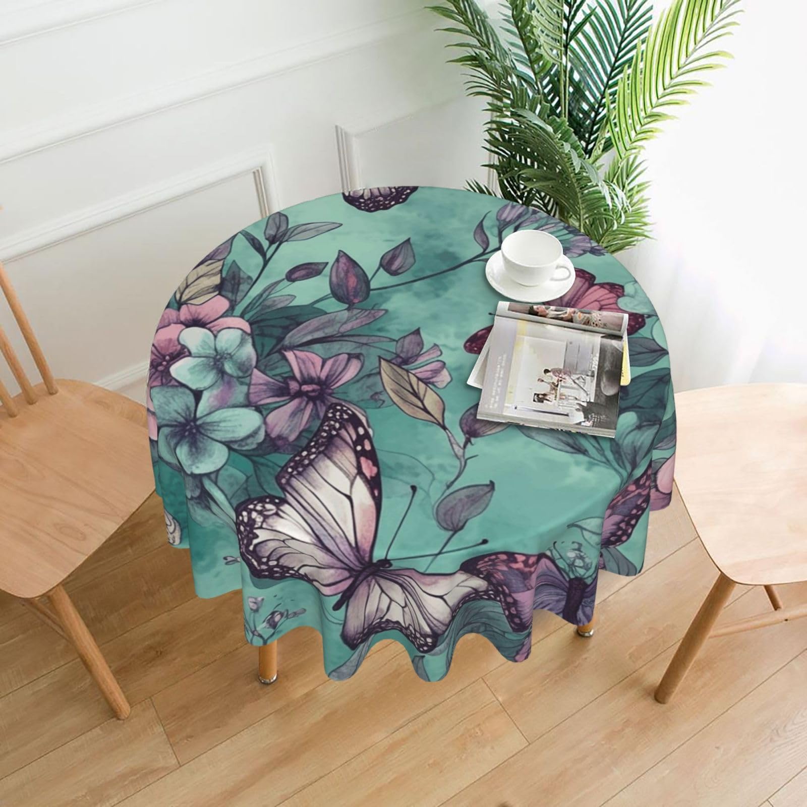 Nappe ronde de 152 cm vert menthe idéale pour pique-nique en plein air et repas de fête