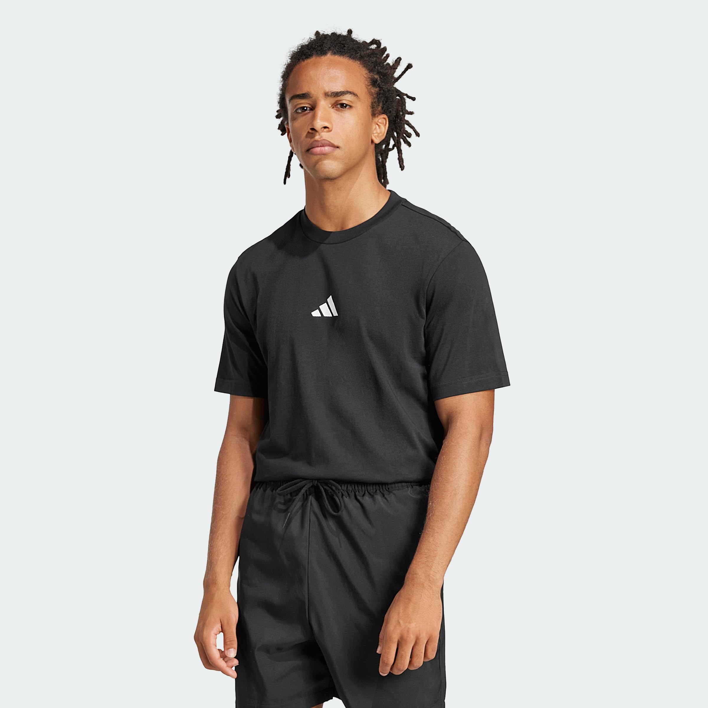 Adidas Uomo Essentials Small Logo Single Jersey Tee