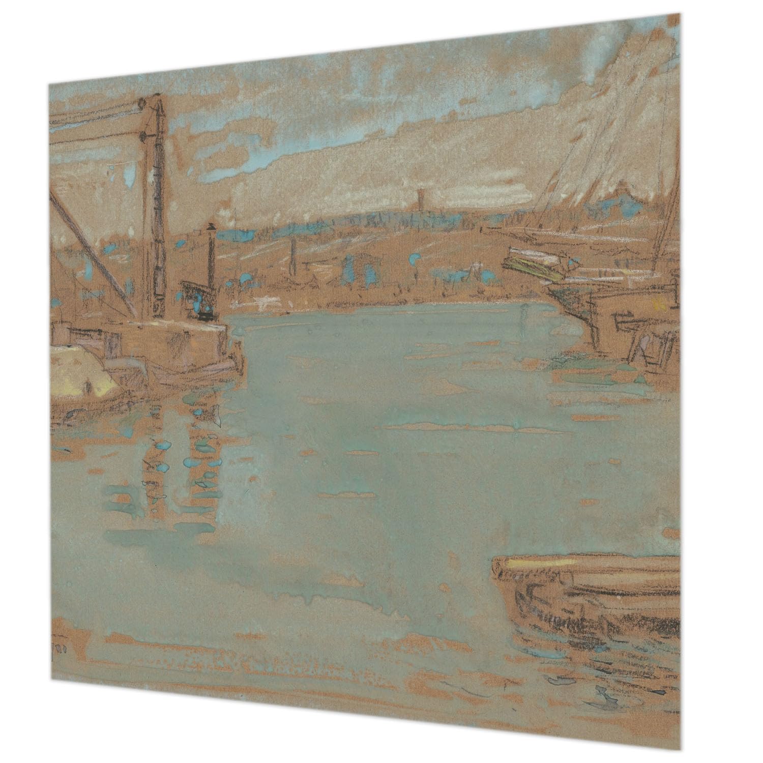 Décor Mural Intissé 250x250 cm Tulup Vues du port pour Salon