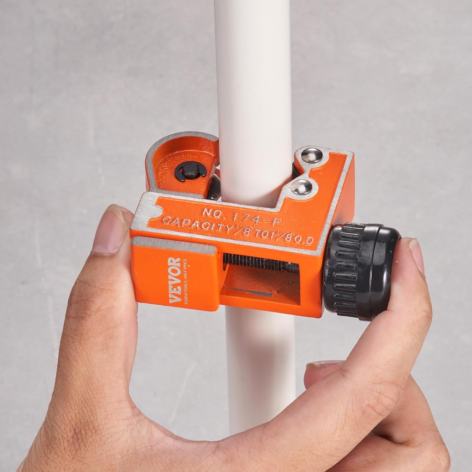 VEVOR Mini Copper Tubing Cutter, Mini Tubing Cutter for 1/8 to 1-1/8 Inch Copper Tubing, Heavy Duty Portable Tube Cutter with High-Speed SKD Blade for Aluminum, Plastic, Galvanized Pipes