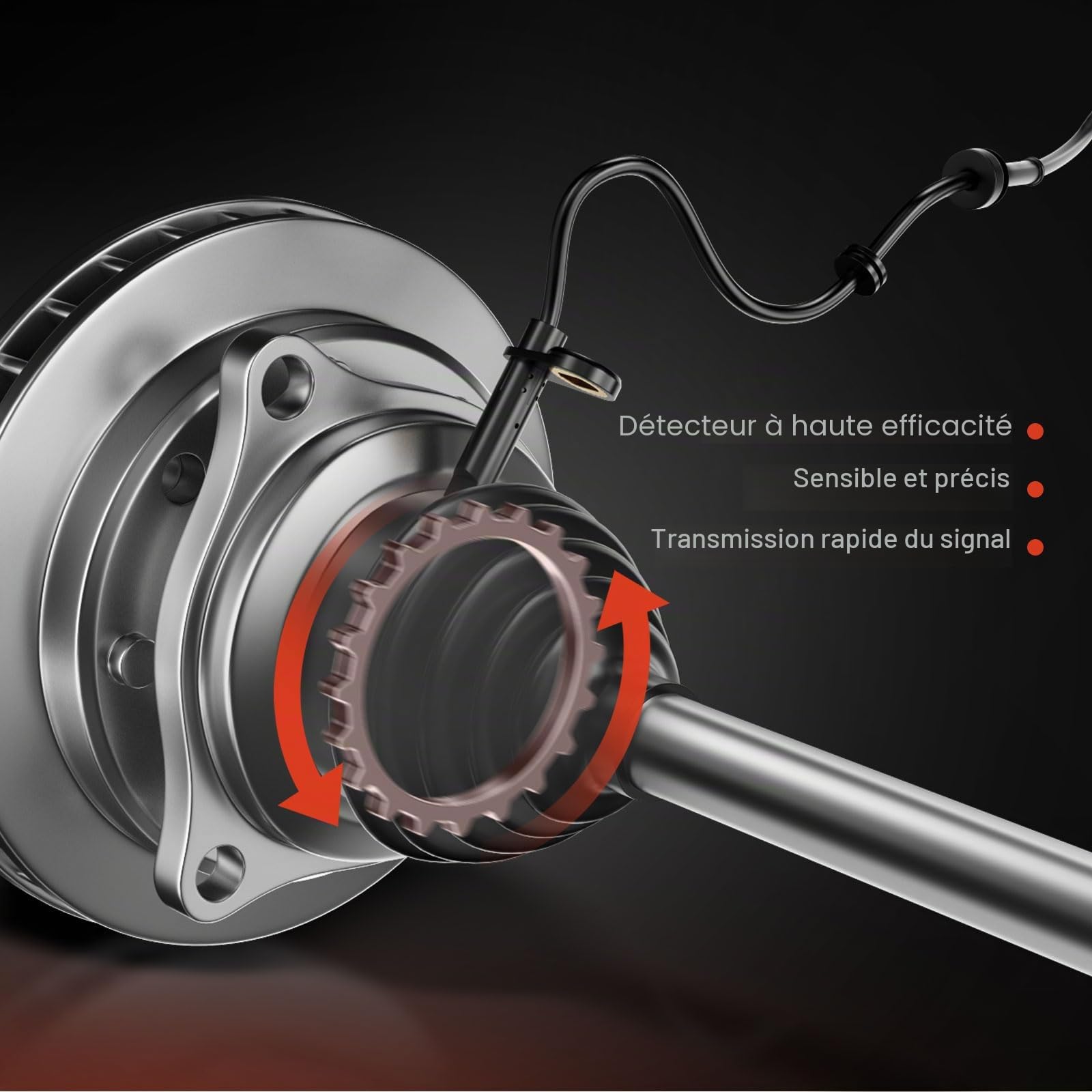 Frankberg 2 capteurs de vitesse de roue ABS arrière gauche droite 454577 | Compatible avec: 206 SW 2E/K, 206 CC 2D, 206 Hatchback 2A/C