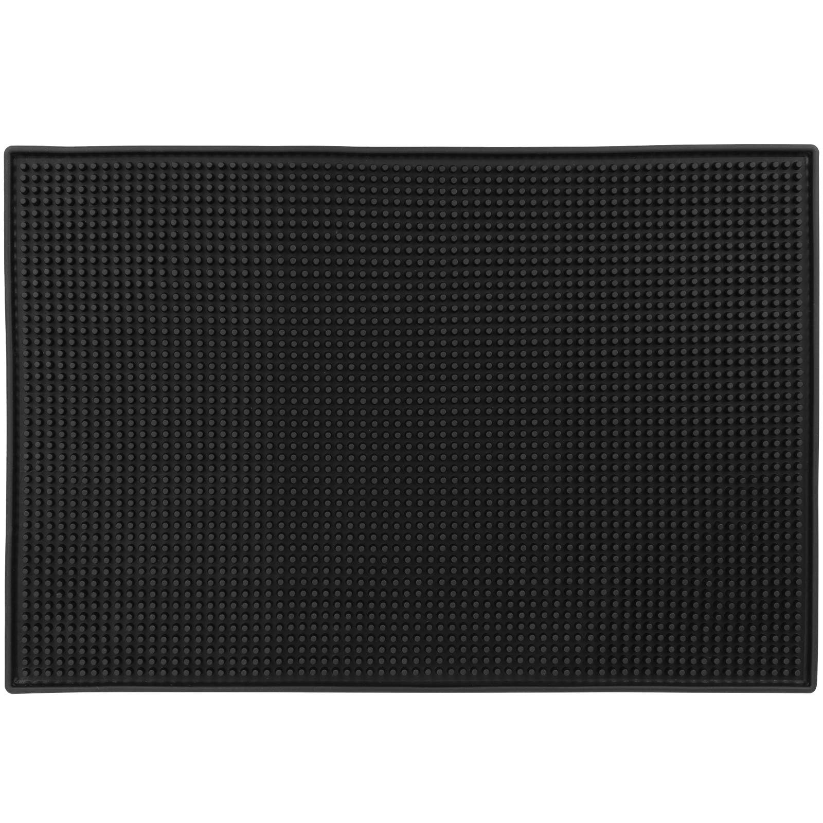 HOZEON Confezione da 3 tappetini da bar in gomma antiscivolo, per bancone, bar, cucina, ristorante, barista, hotel, bevande, mobili, 30,5 x 45,7 cm, colore: nero