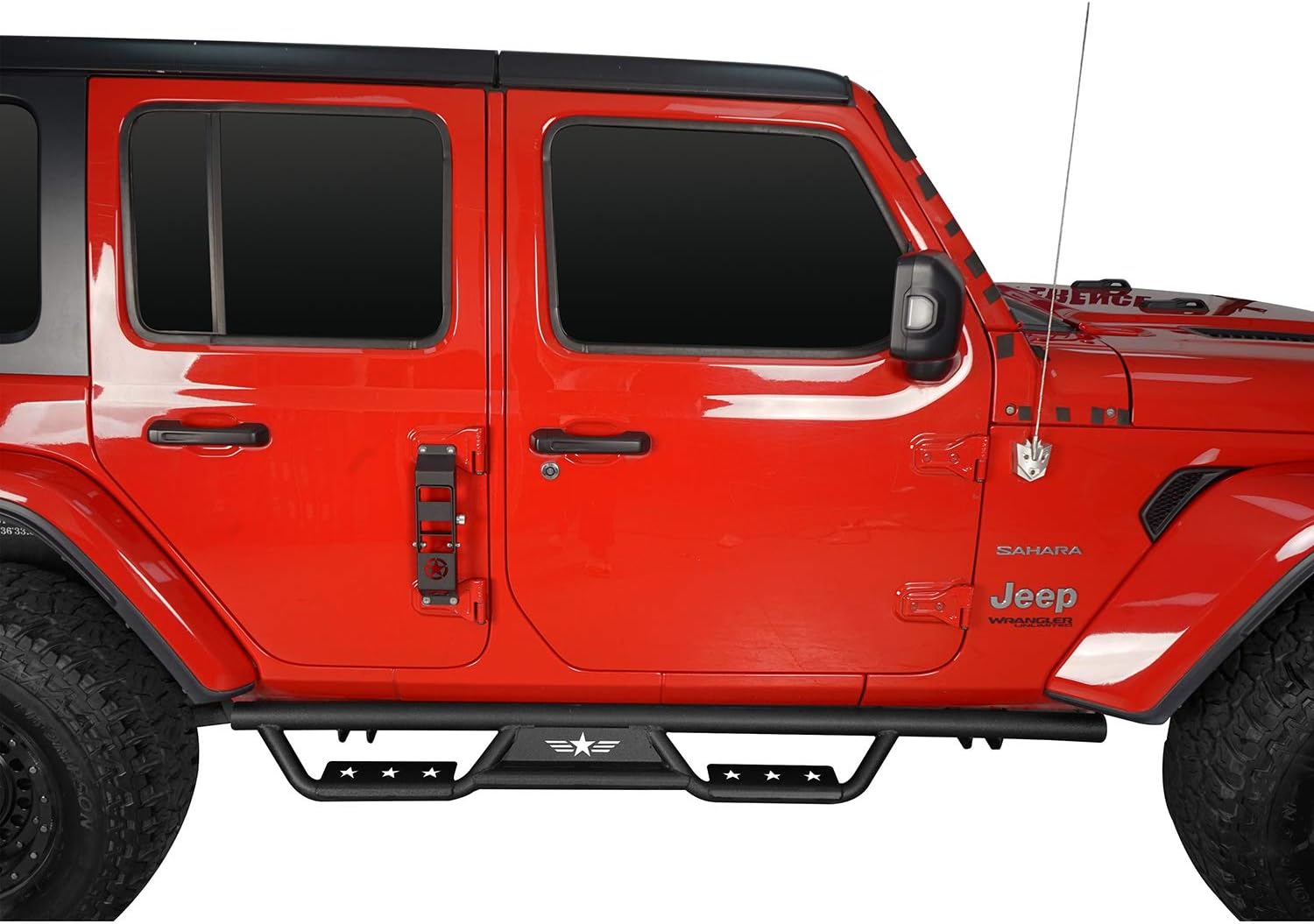 JLU Unlimited Running Board Side Step Nerf Bars Steel Compatible with Jeep Wrangler JL 2018 2019 2020 2021 2022 2023 2024 2025 2026 4-Door (Not fit for 2018 JK)