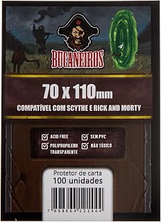 SLEEVE SILVER/Scythe e Rick and Morty, Bucaneiros Jogos, Transparente (70x110)