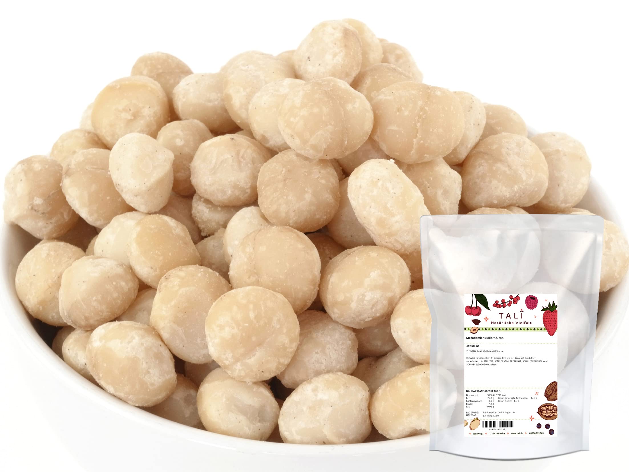 TALI Macadamianusskerne, roh, 1000 g