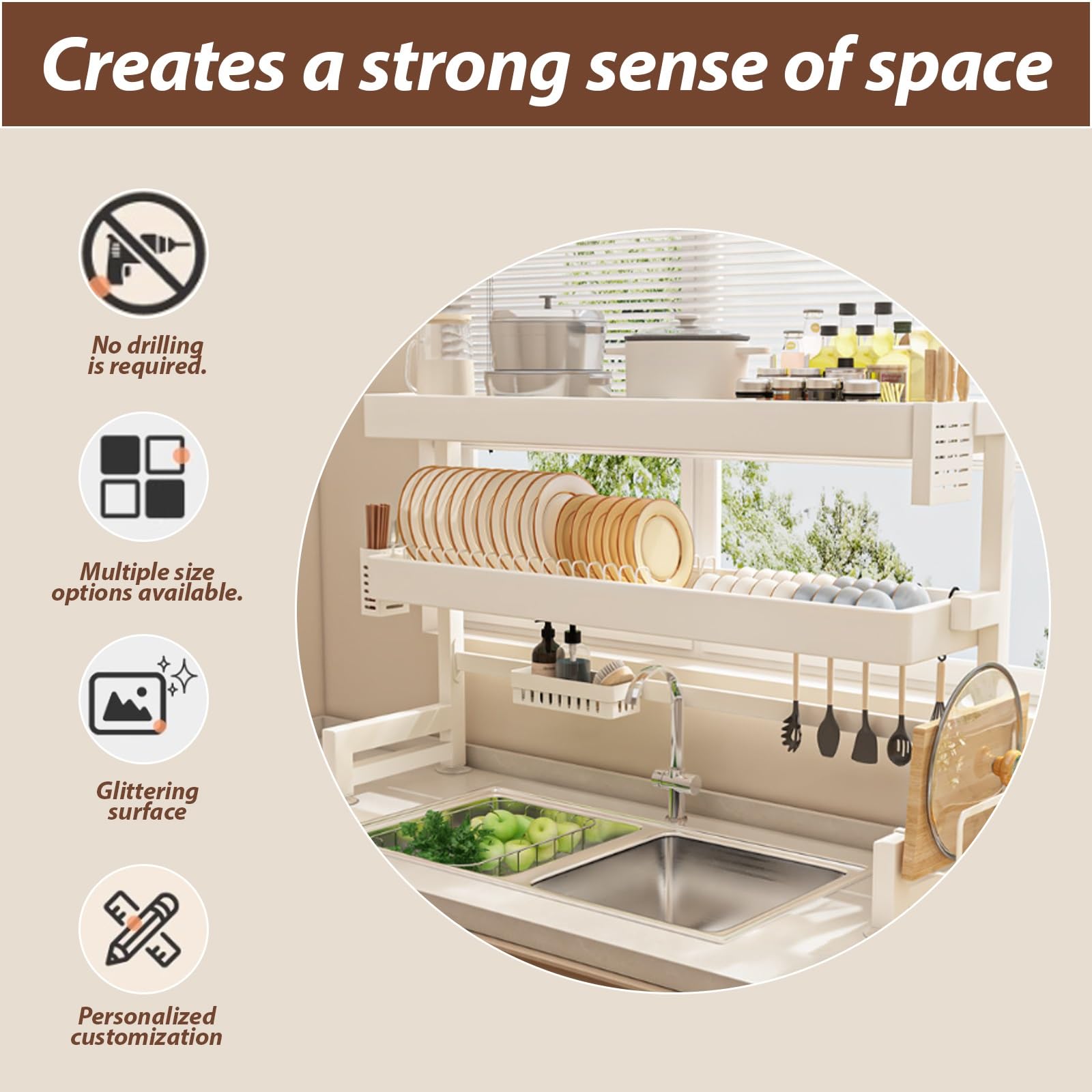 Amplio Espacio de Almacenamiento, Buena ventilación y Drenaje, fácil Acceso.