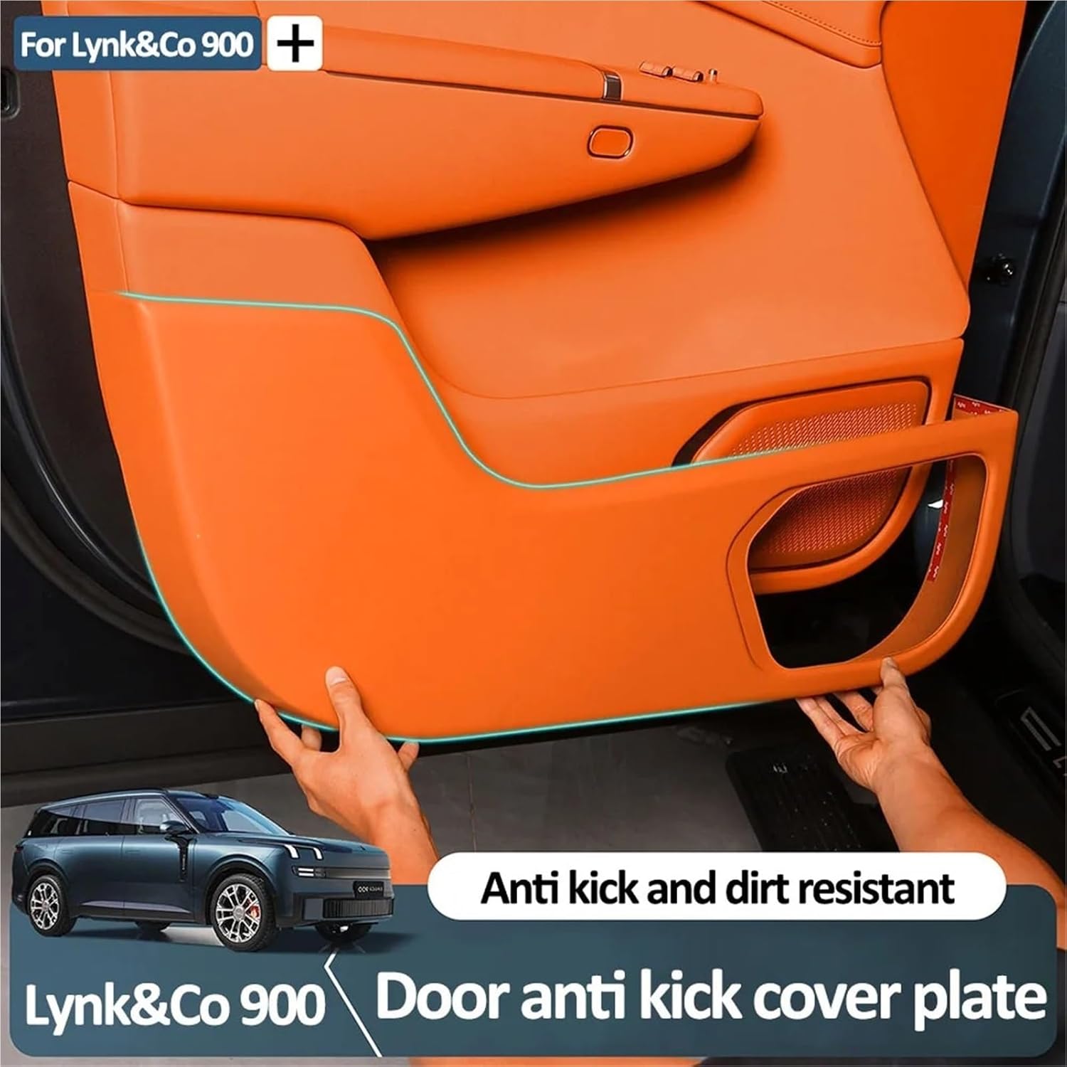 4 Pcs for Lynk&Co 900 2025 Special Door Anti Kick Cover Car Modification Accessories Scratch and Protection Pad(A)