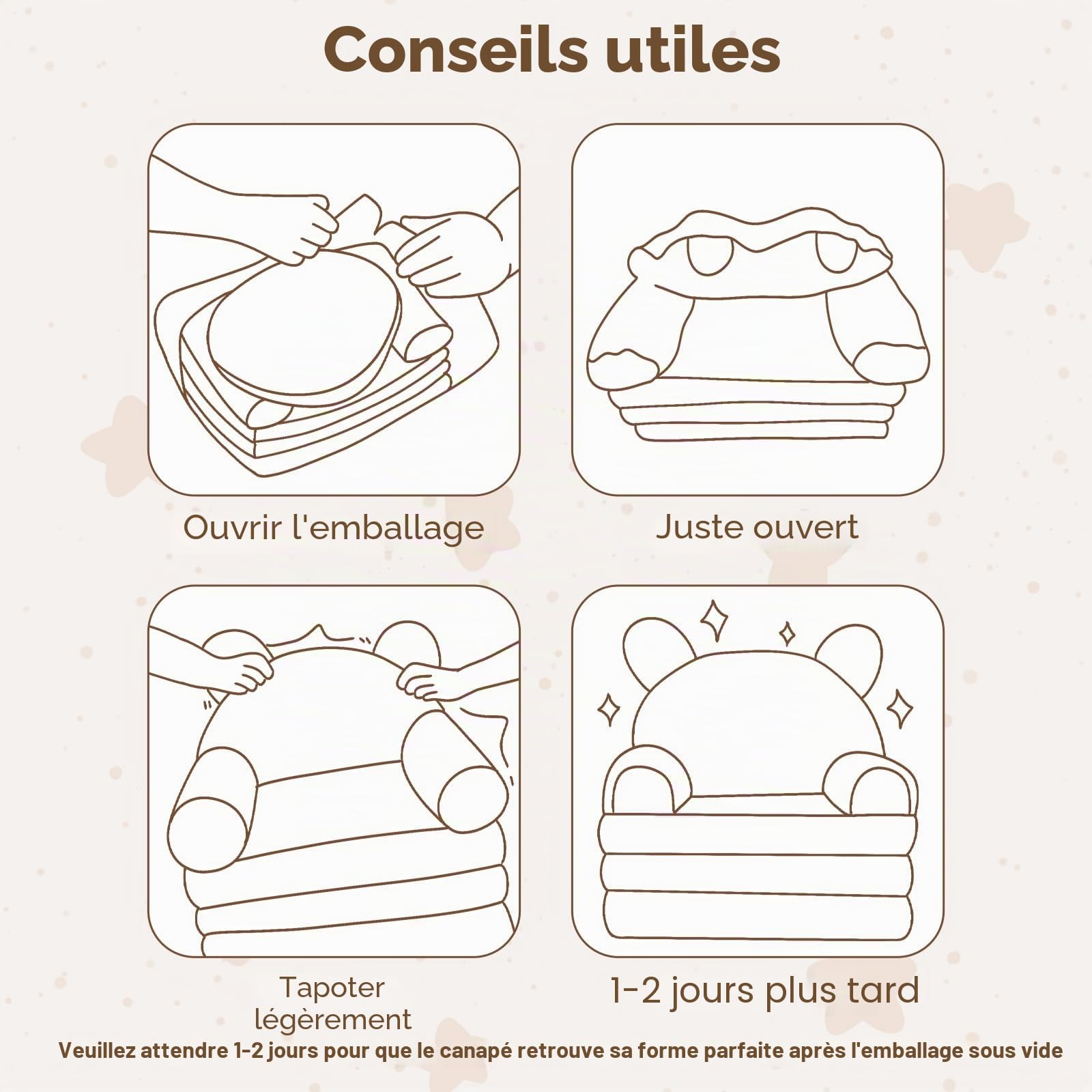 decalsweet Canapé pour Enfants Canapé-Lit Convertible 2 en 1, Peluche Pliable Fauteuil Soft avec Fermeture Éclair, Chauffeuse Enfant Stable pour Chambre d'enfant, Petit Canapé Bebe Ours
