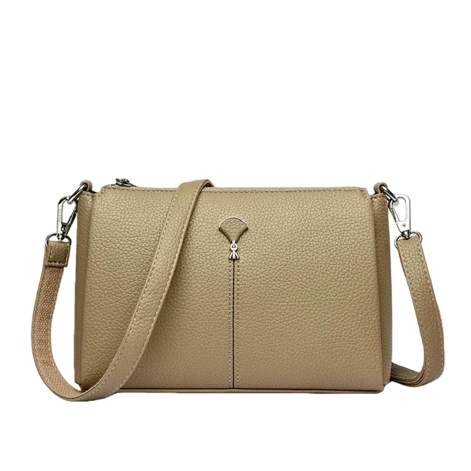 Borsa Donna Crossbody Multi Tasca A Spalla Donna-Khaki