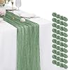 10 Stück Salbeigrün Käsetuch Tischläufer 55 x 300 cm rustikaler Gaze Stoff Tischläufer Romantisch Hochzeits Seihtuch Tischläufer für Hochzeiten Festivals Jubiläum Abendessen Outdoor-Partys