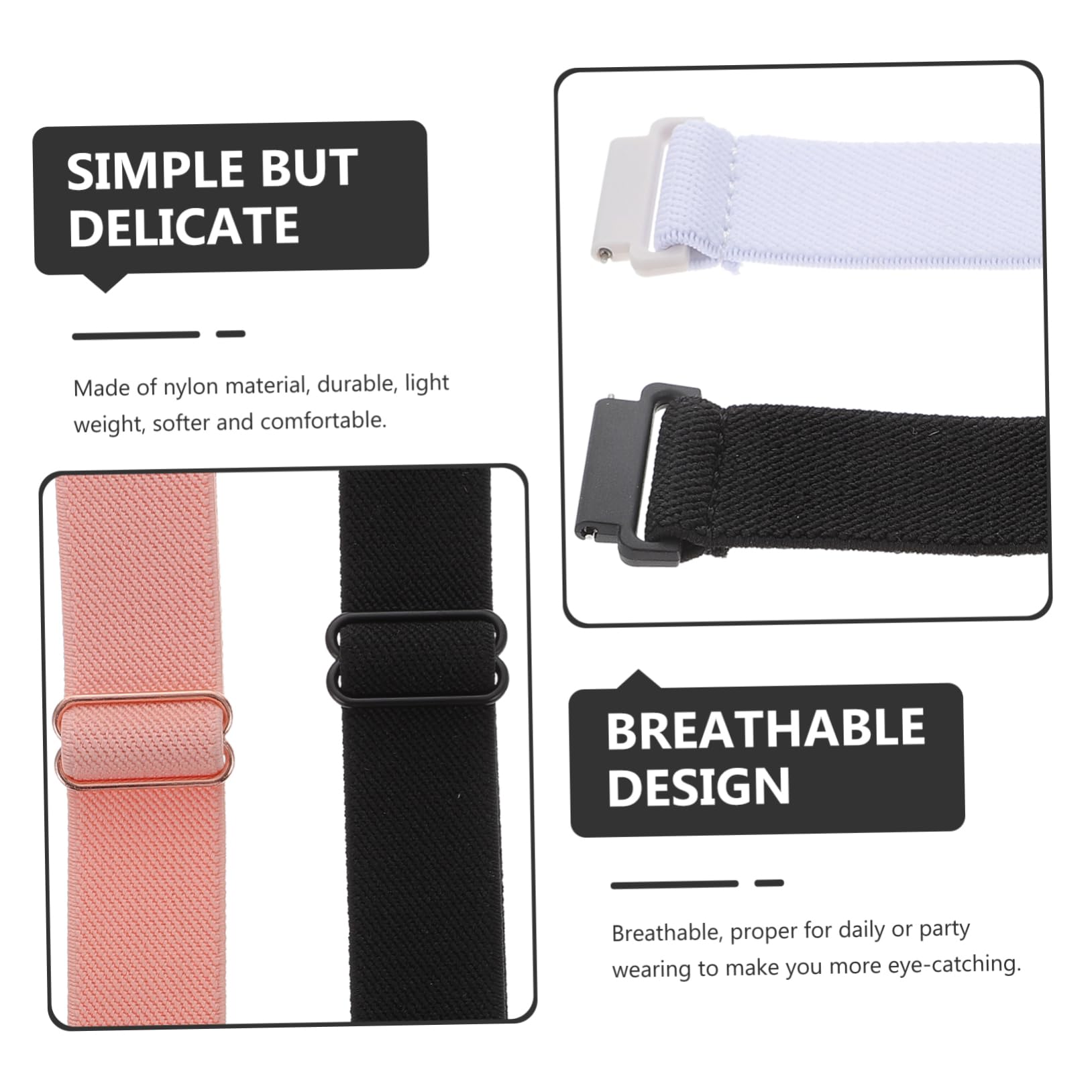 OSALADI 6 Pièces Bracelet Smartwatch Ceinture Bande De Montre Pour Hommes Bracelet De Remplacement Smartwatch Bande 20Mm Hommes Montres Reloj Inteligente Para Hombre Homme Nylon Mode
