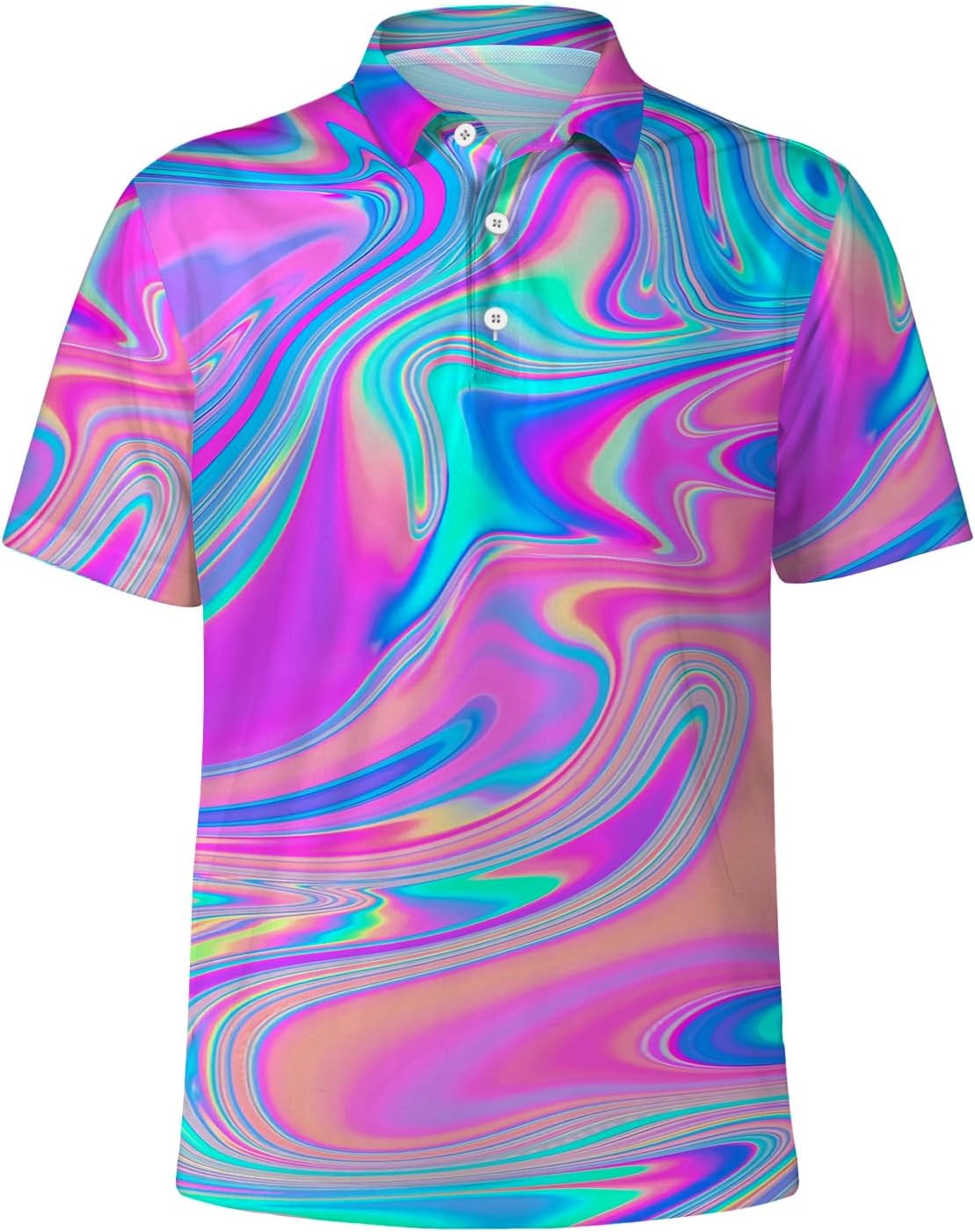 Funny Golf Shirts for Men,Funny Golf Polos for Men Short Sleeve,Mens 70s 80s Outfit Funny Hawaiian Golf Shirt