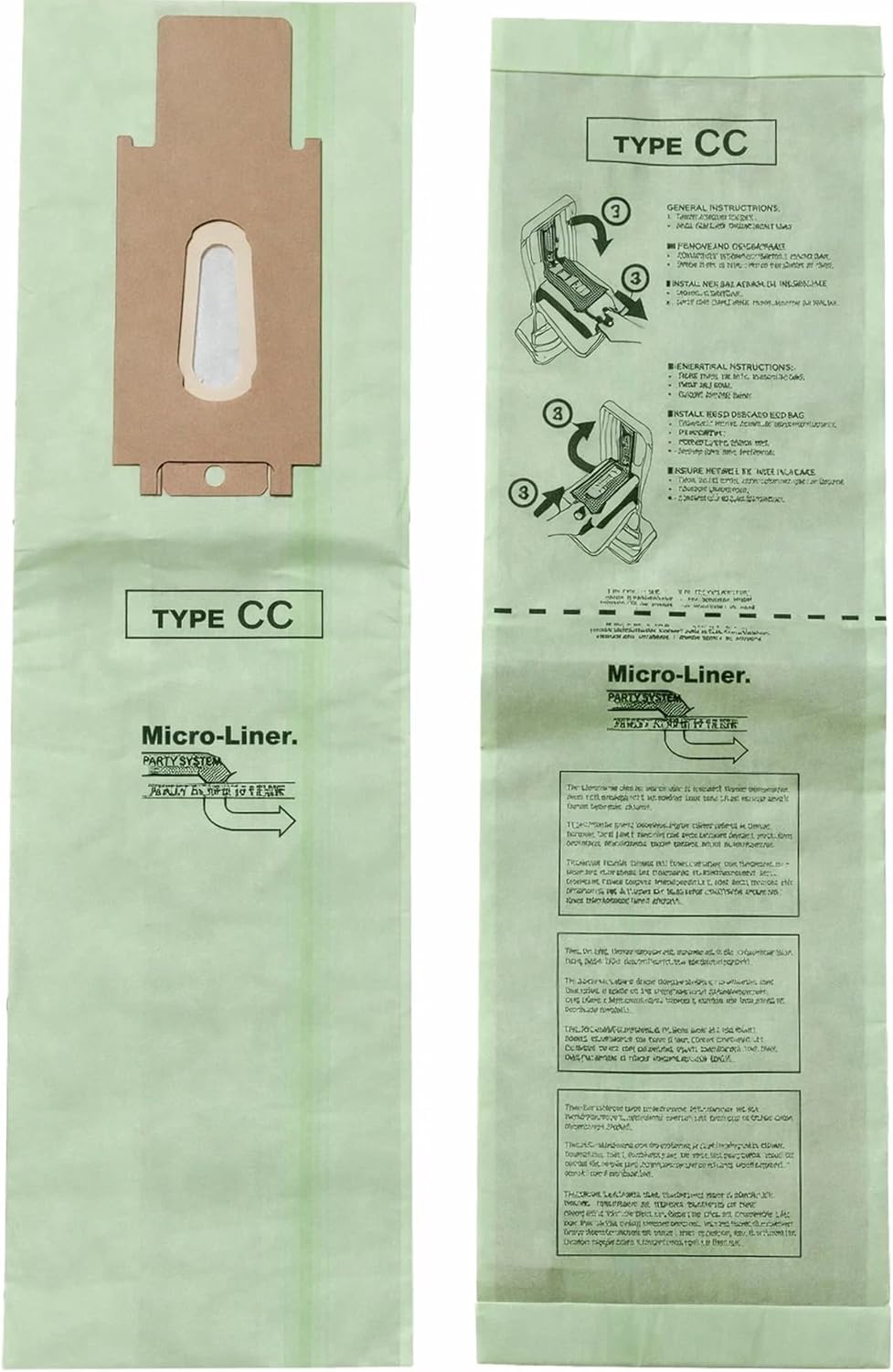 8 Replacement CC Bags For Oreck XL Upright Vacuum Cleaner. Green Double Wall Microlined Filtration Bags, Compatible with XL2100RHS, XL5, XL7, XL21, 2000, 3000, 4000, 7000, 8000, 9000