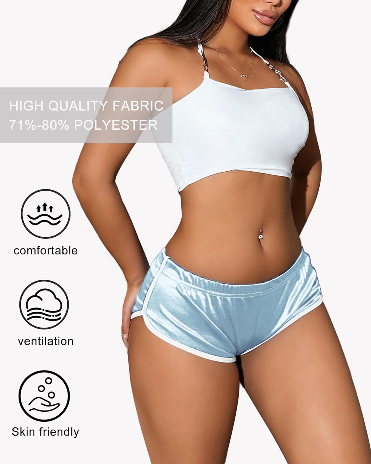 Hot Pants Shorts Booty Shorts Sports High Cut Yoga Gym Running Slimming Fitness Activewear Butt Lifting Rave Bottoms - Image 4