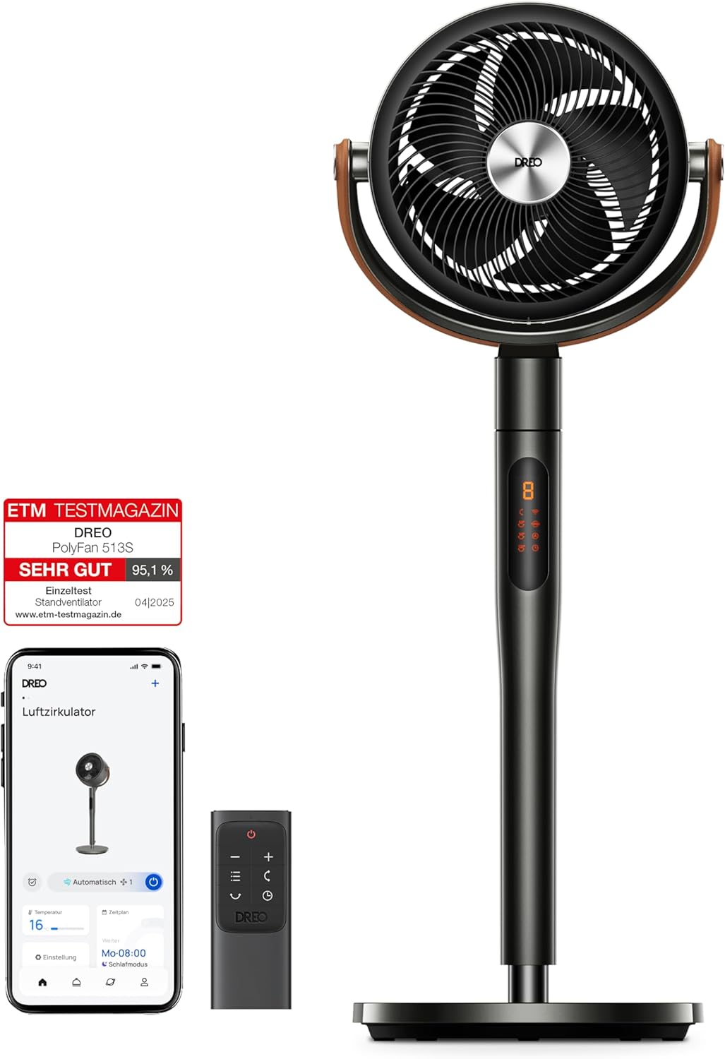 Dreo 25dB leiser Smart Standventilator